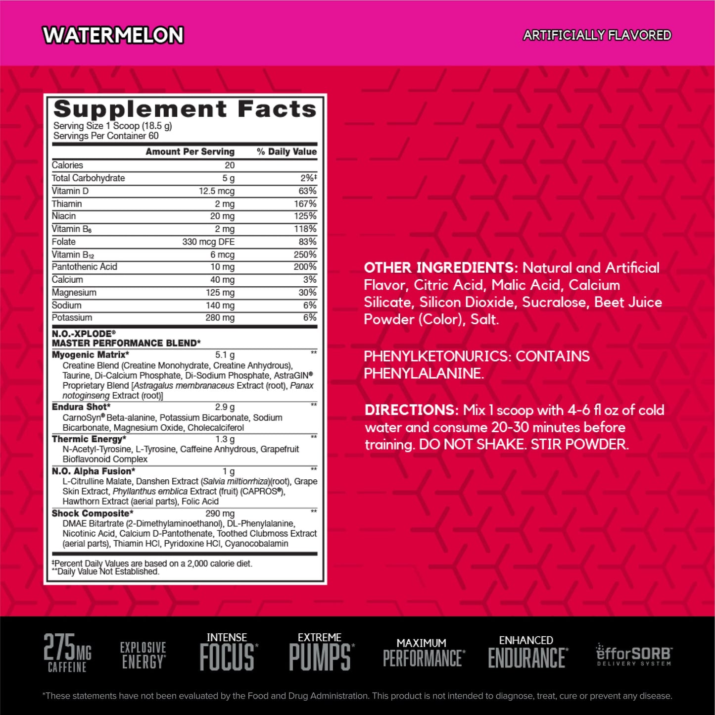 BSN N.O.-XPLODE Pre Workout Powder 39.2