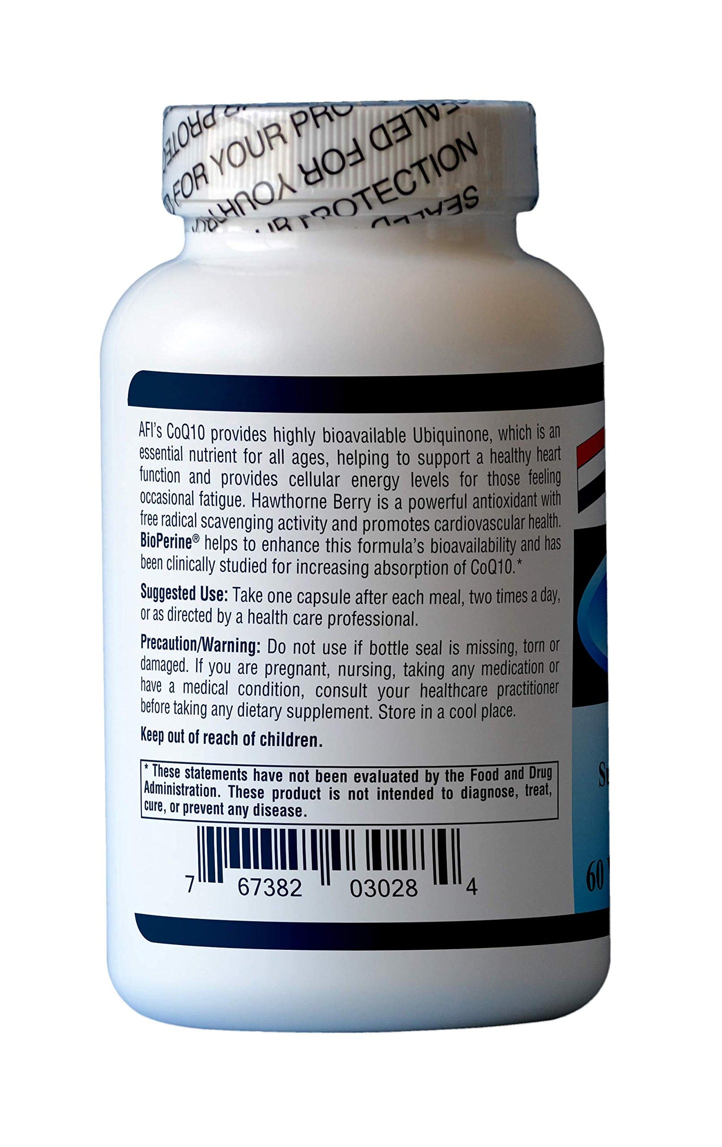 AFI CoQ10 + Hawthorn Berry Capsule, 60 Count