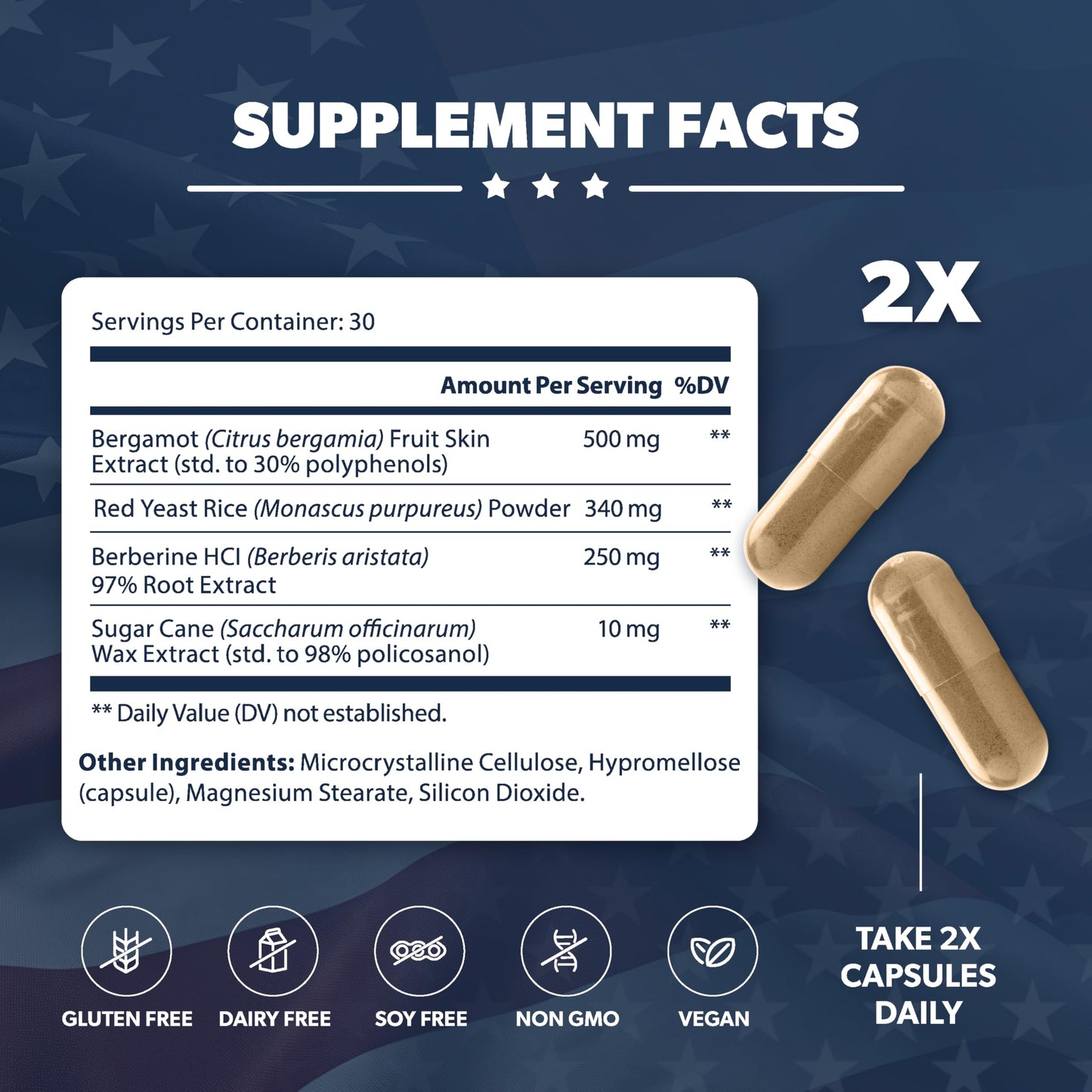 AMERICAN VITALITY Liberty Heart Capsule 60 Count