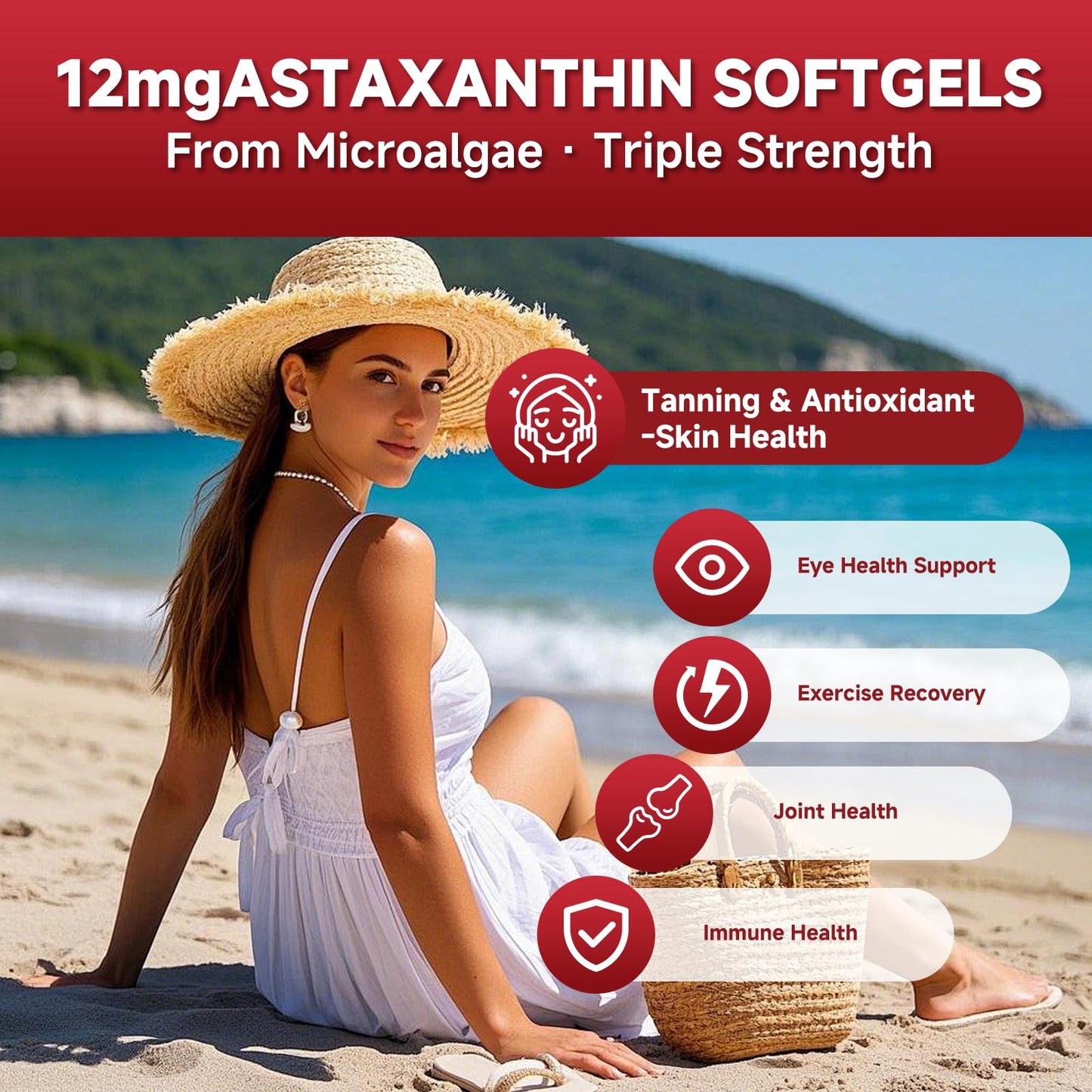 Axldrn Astaxanthin 12mg Softgel, 1 Count