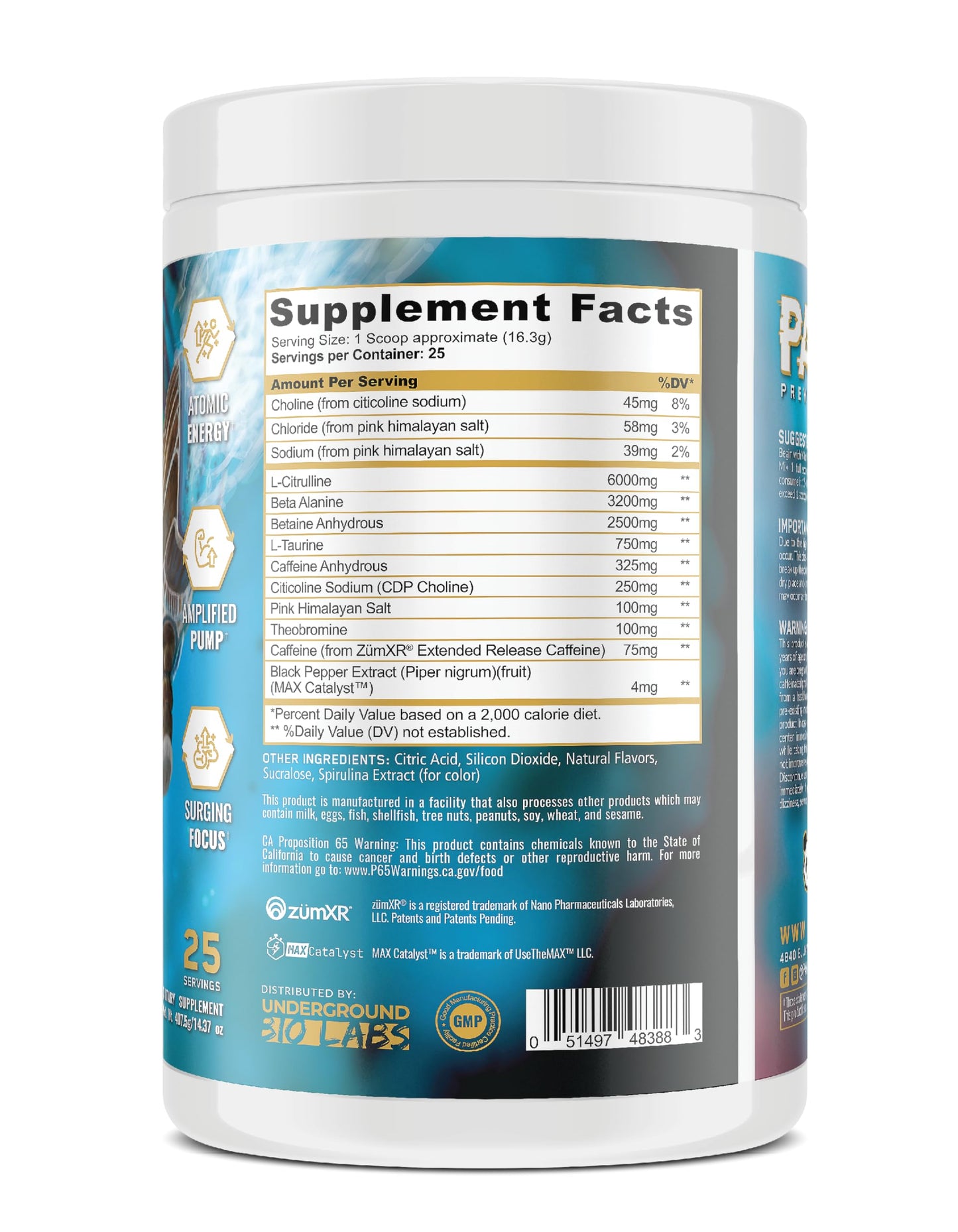 Underground Bio Labs Pando Pre-Workout Powder, 15 Ounce