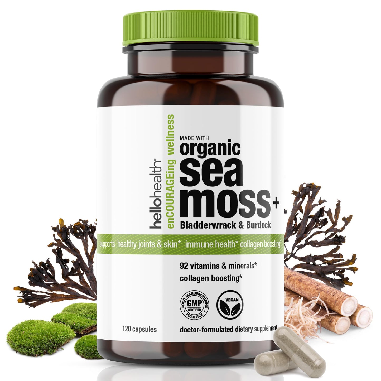 HELLO HEALTH Irish Sea Moss, 120 Capsules