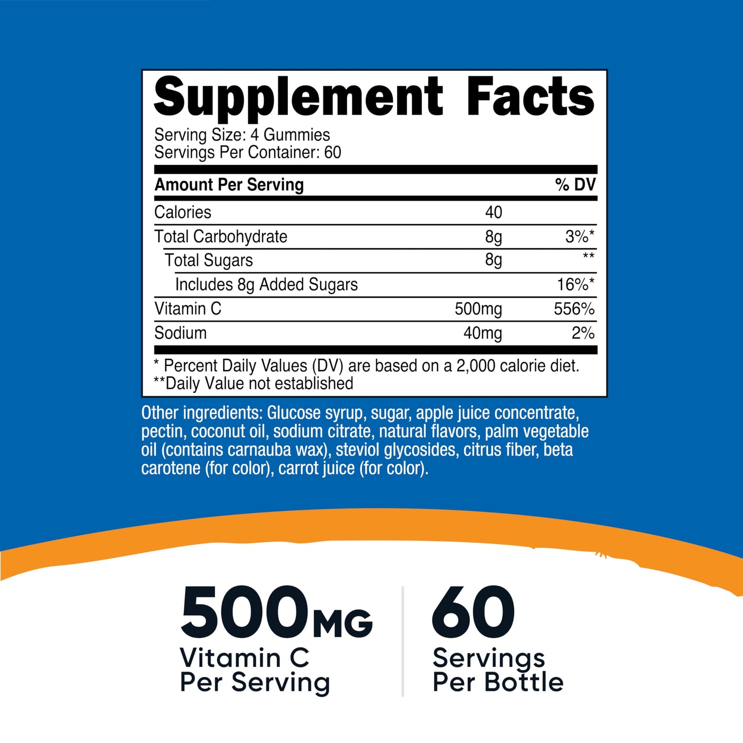 Nutricost Vitamin C Gummies Gummy 240 Count