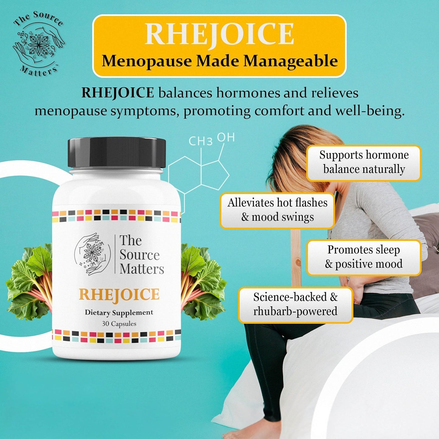 THE SOURCE MATTERS Rhejoice Dietary Supplement Capsules 30 Count
