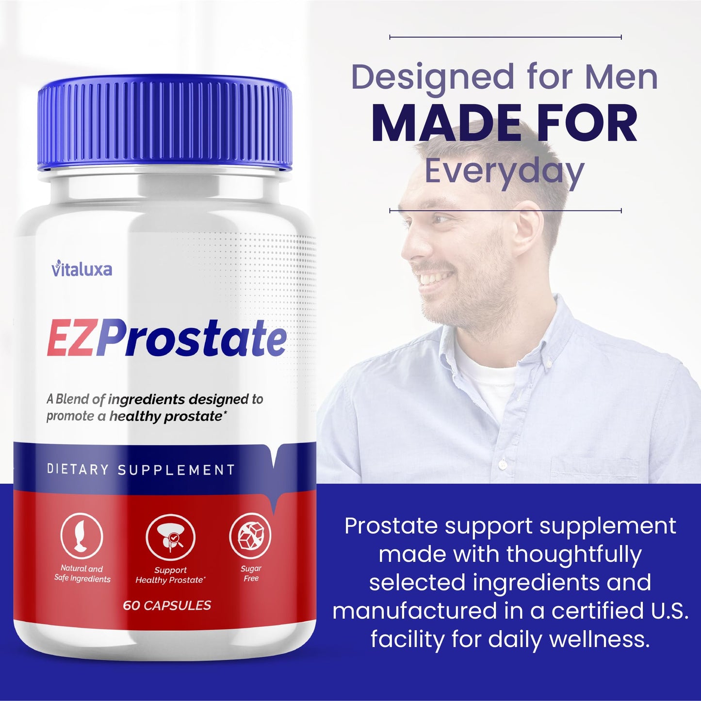 Vitaluxa EZ Prostate Capsule, 60 Count