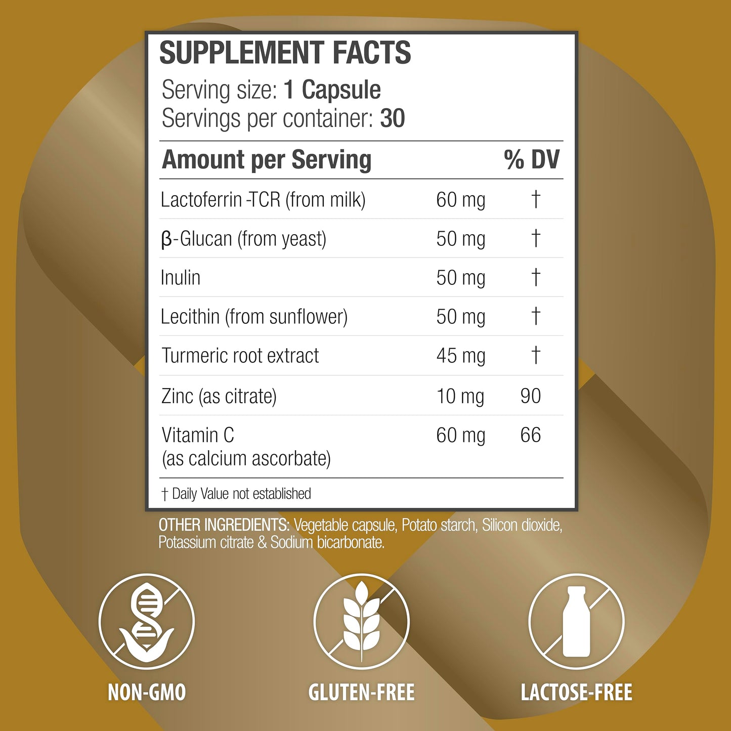 bioQuad Lactoferrin Gold 1.8 Capsule, 30 Count