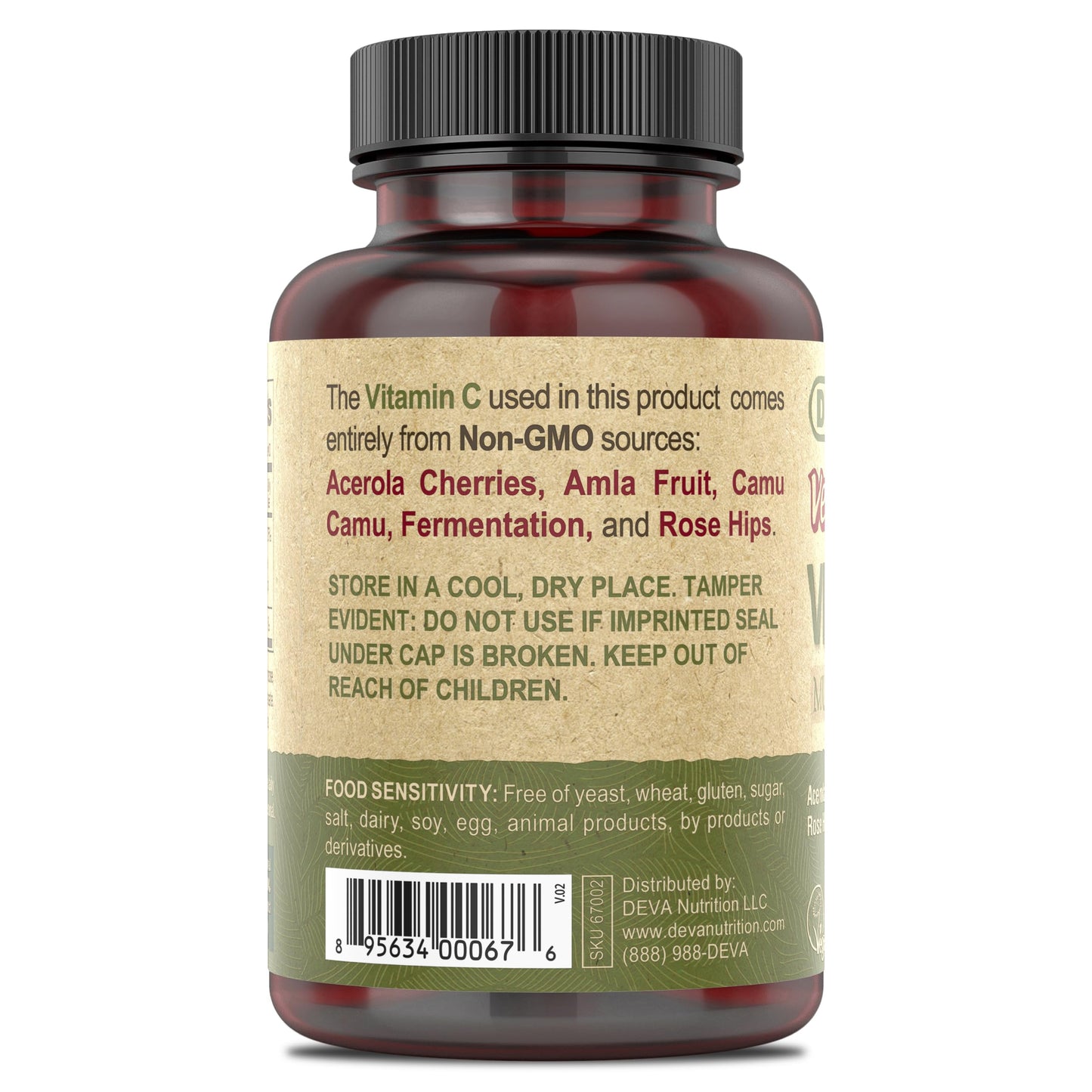 DEVA Vegan Vitamin C Tablet, 90 Tablets