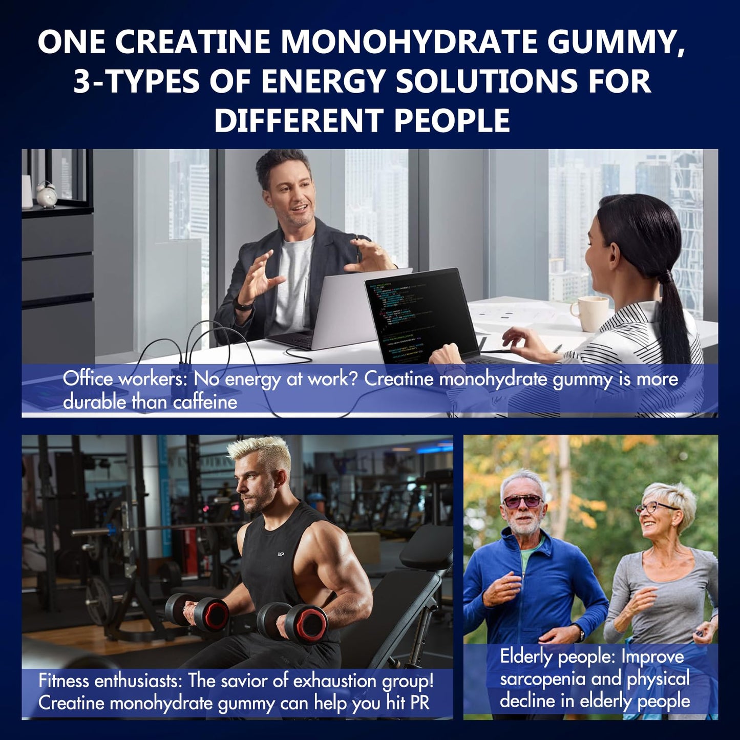 Careleaf Creatine Monohydrate Gummies, 60 Count