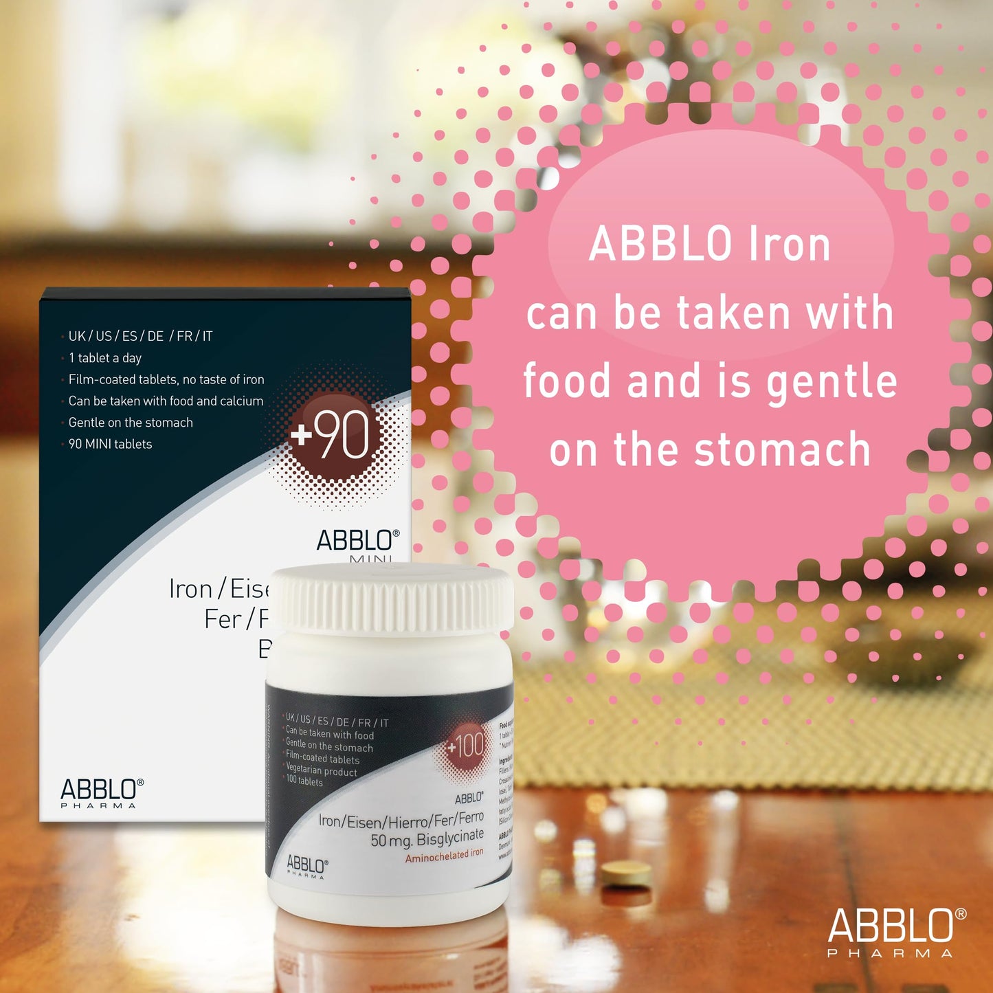 ABBLO PHARMA Prenatal & Pregnant Iron Bisglycinate Tablet 90 Count