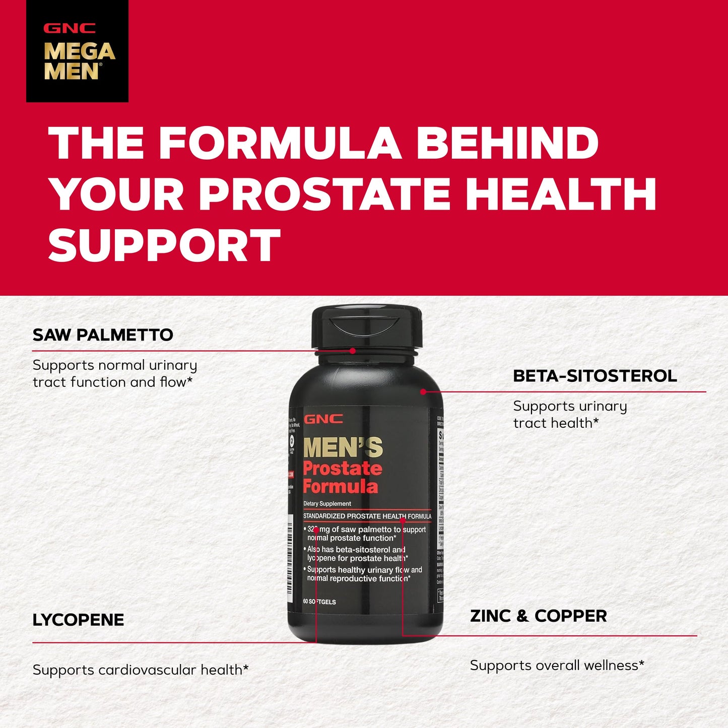 GNC Men's Prostate Formula Softgels 120 Count
