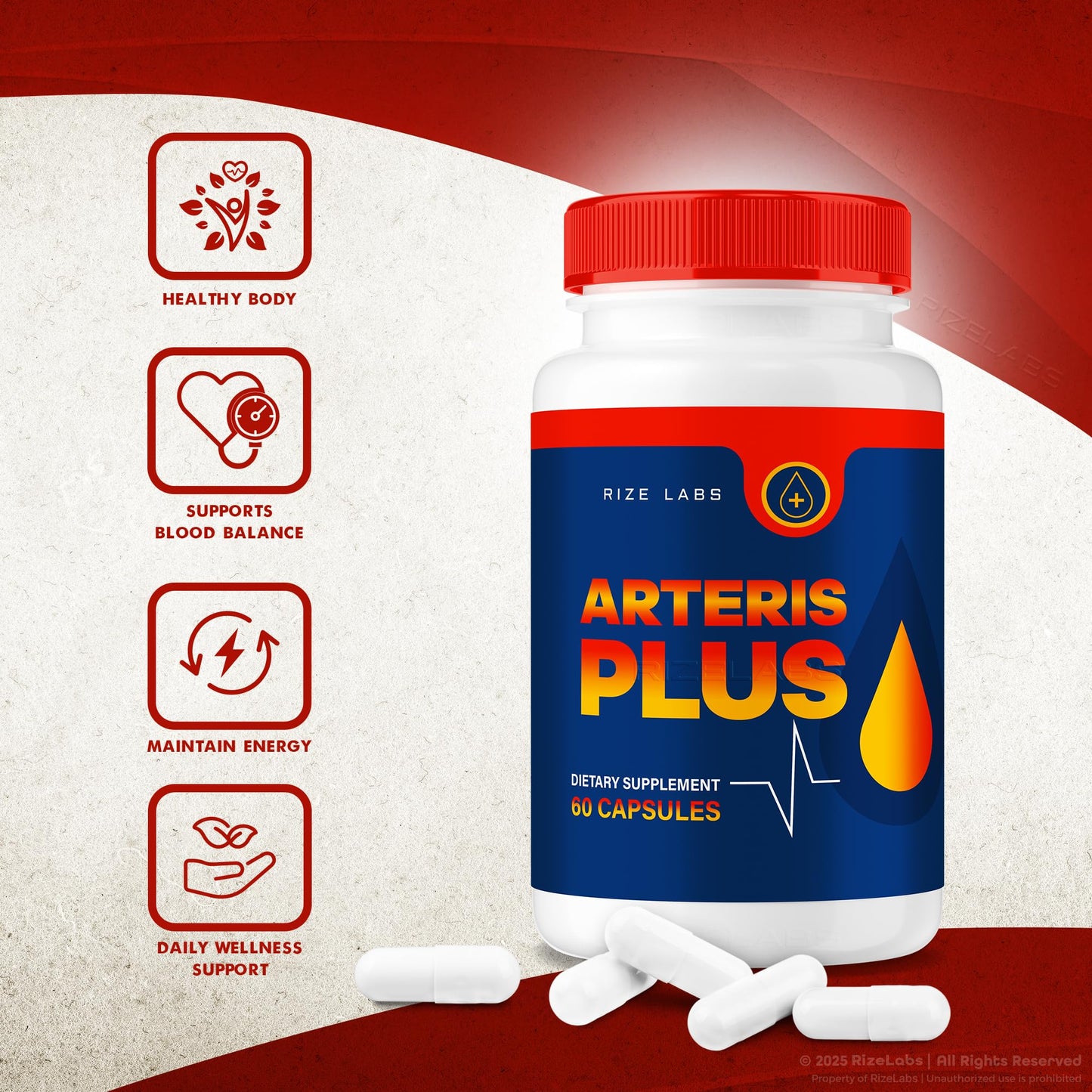 rize labs Arteris Plus Dietary Supplement Capsules 300