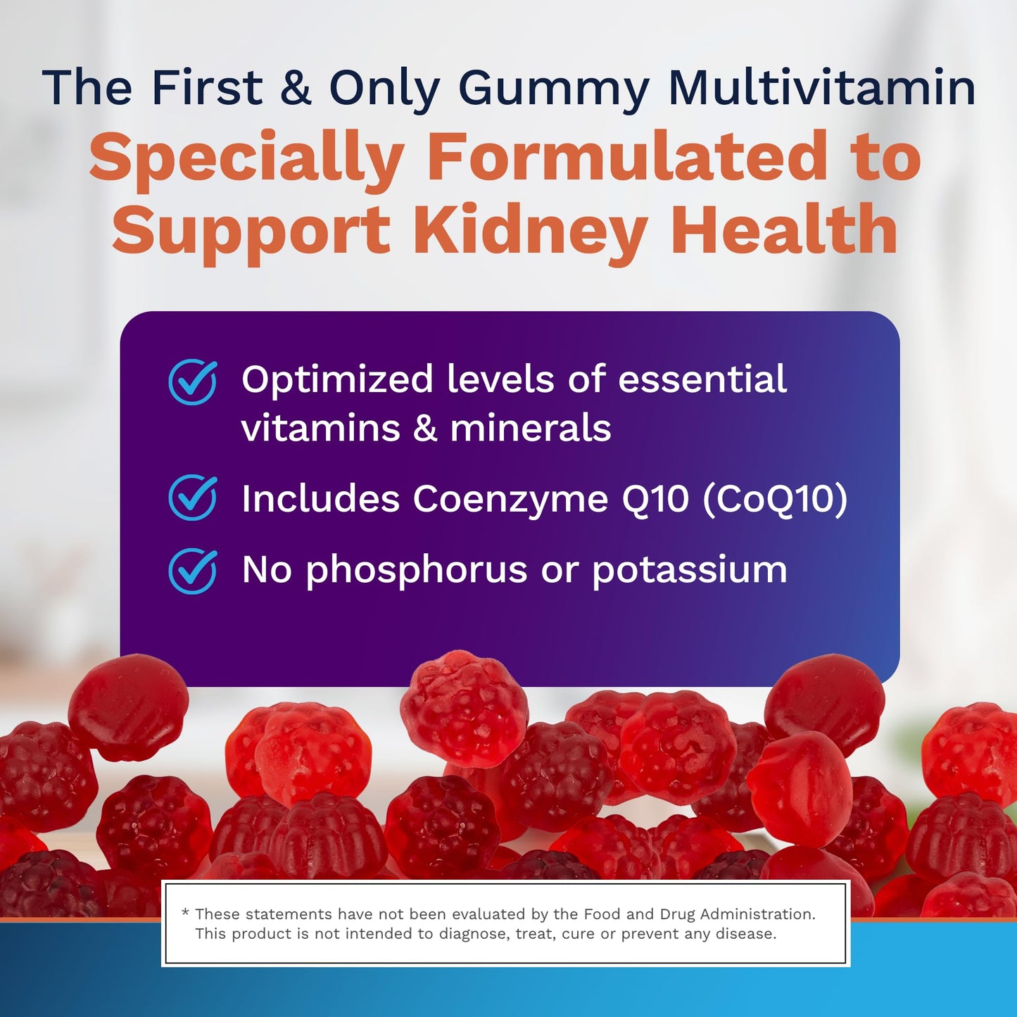Renadyl Advanced Multivitamin for Kidney Health Chewable Gummies 60 Count