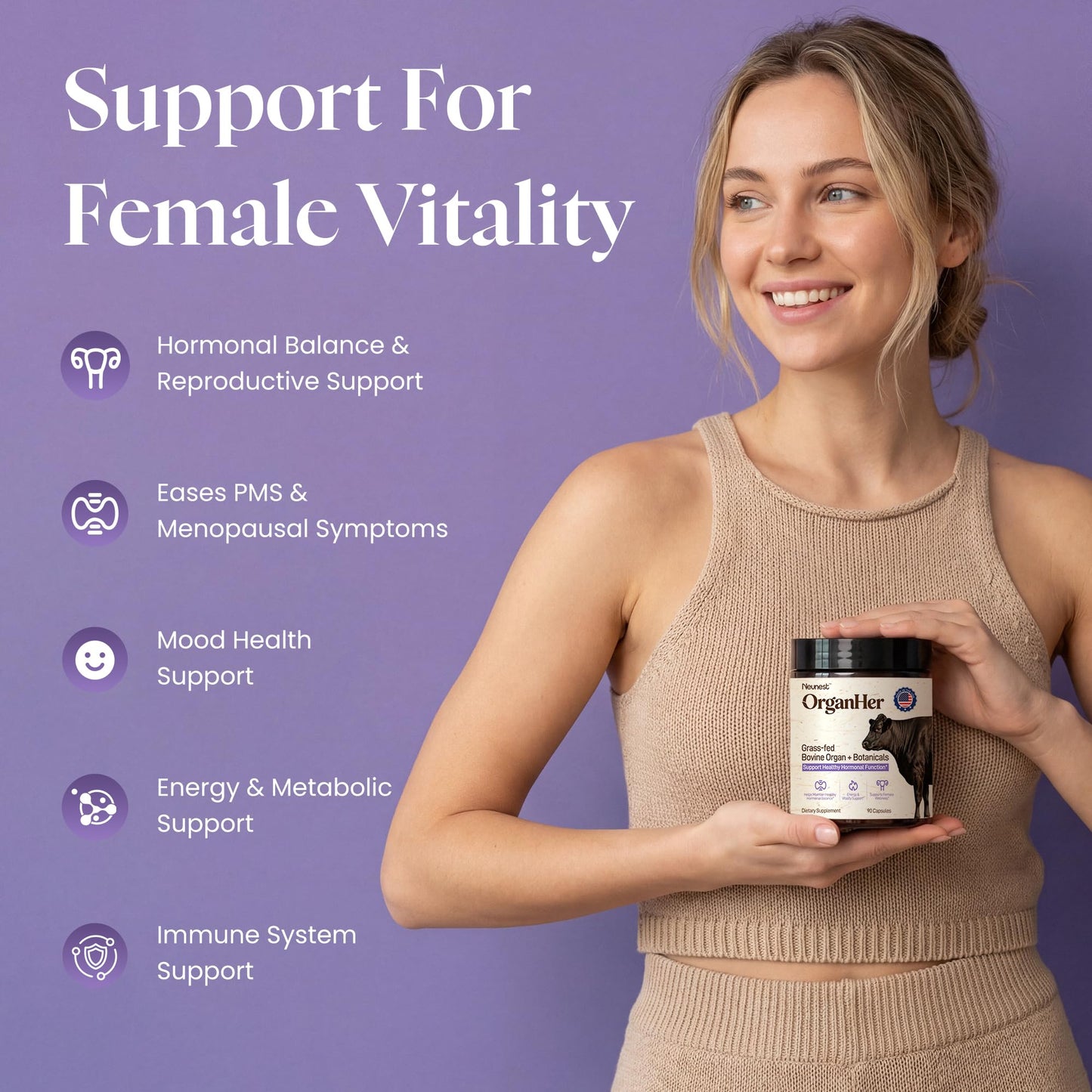 NEUNEST Beef Organ Supplement Capsules 270