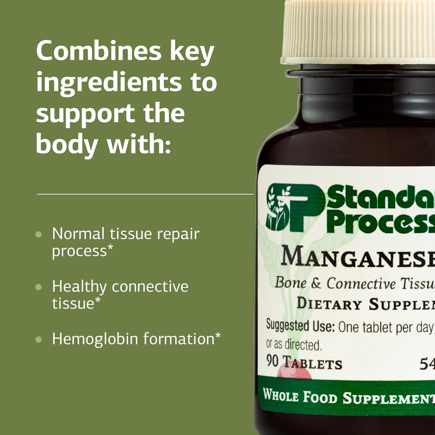 Standard Process Inc. Manganese B12, Bone & Connective Tissue, 90 Tablets