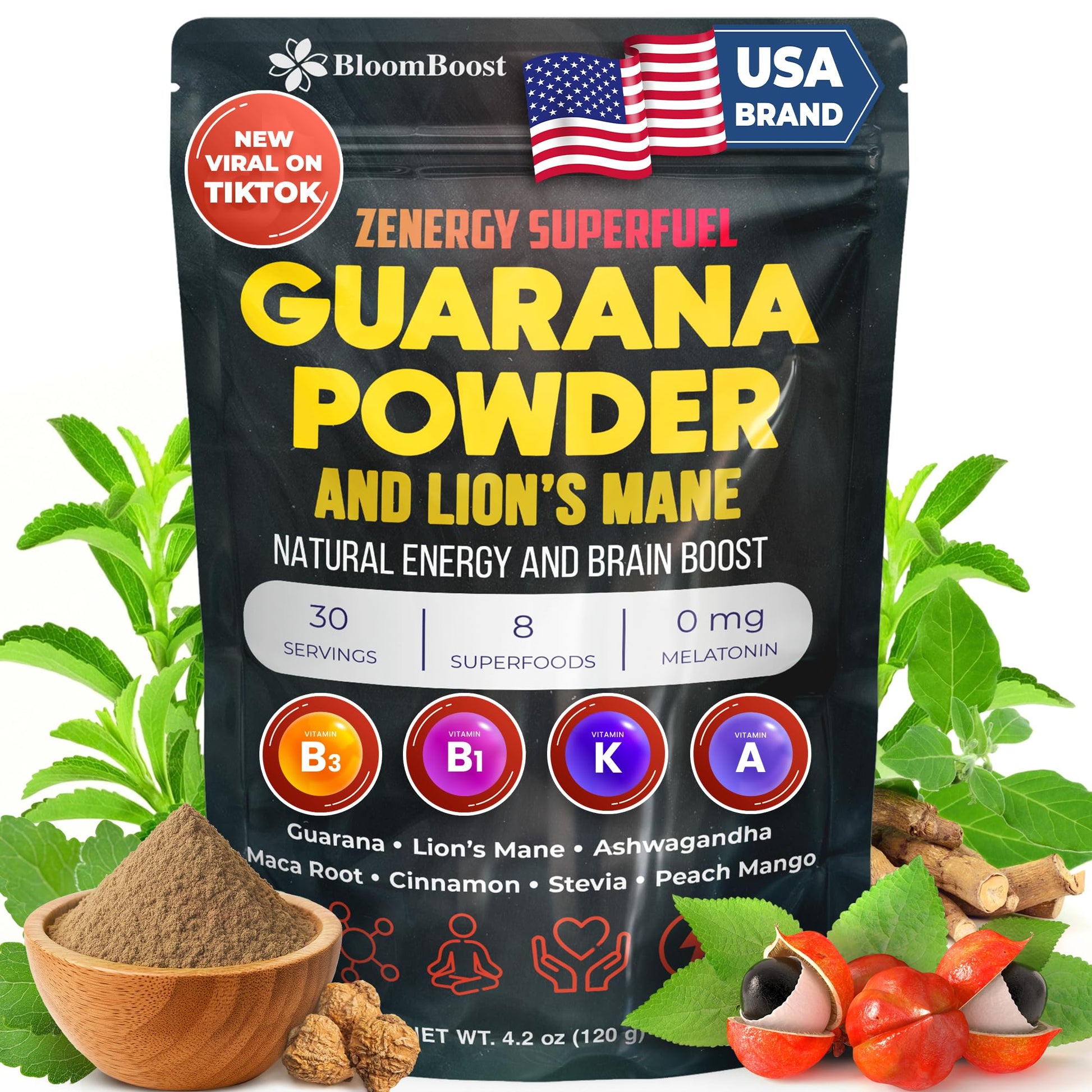 BloomBoost Guarana Powder 4.23 oz