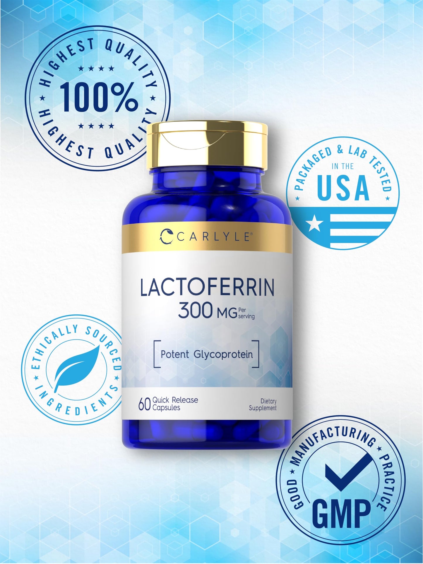 Carlyle Lactoferrin 300mg Capsule, 60 Capsules