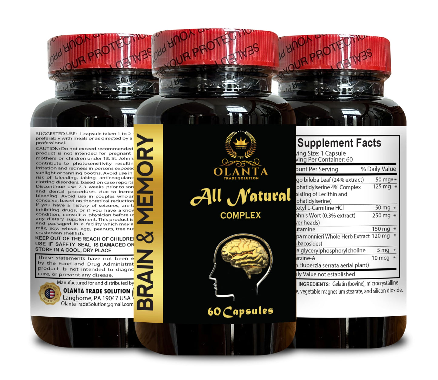OLANTA TRADE SOLUTION Mind Matrix Memory, Focus & Aging Support 60 Capsules