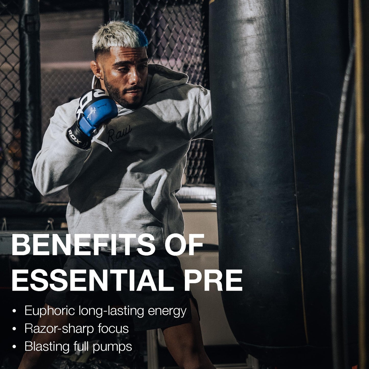 RAW Essential Pre-Workout Powder (Fruit Burst) 14.29 oz