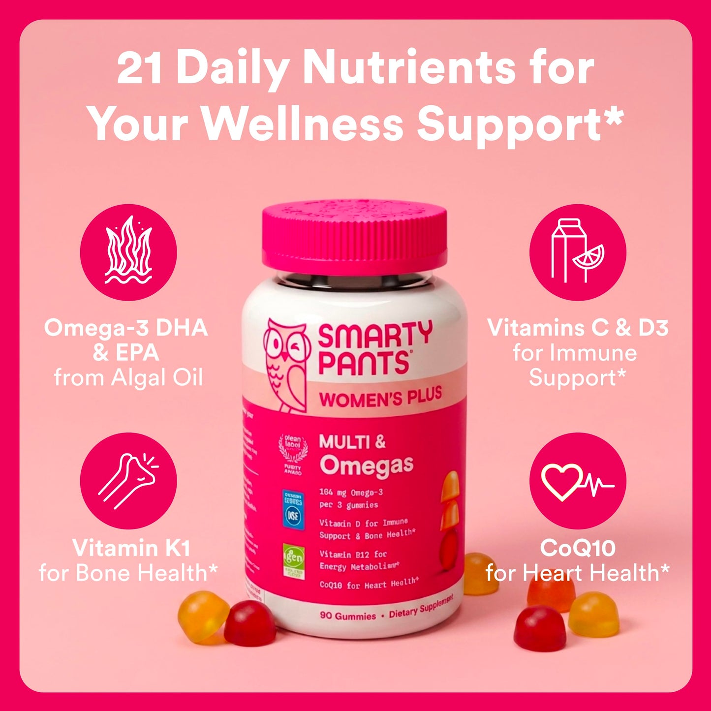 SmartyPants Women's Multivitamin Gummies 90 Count