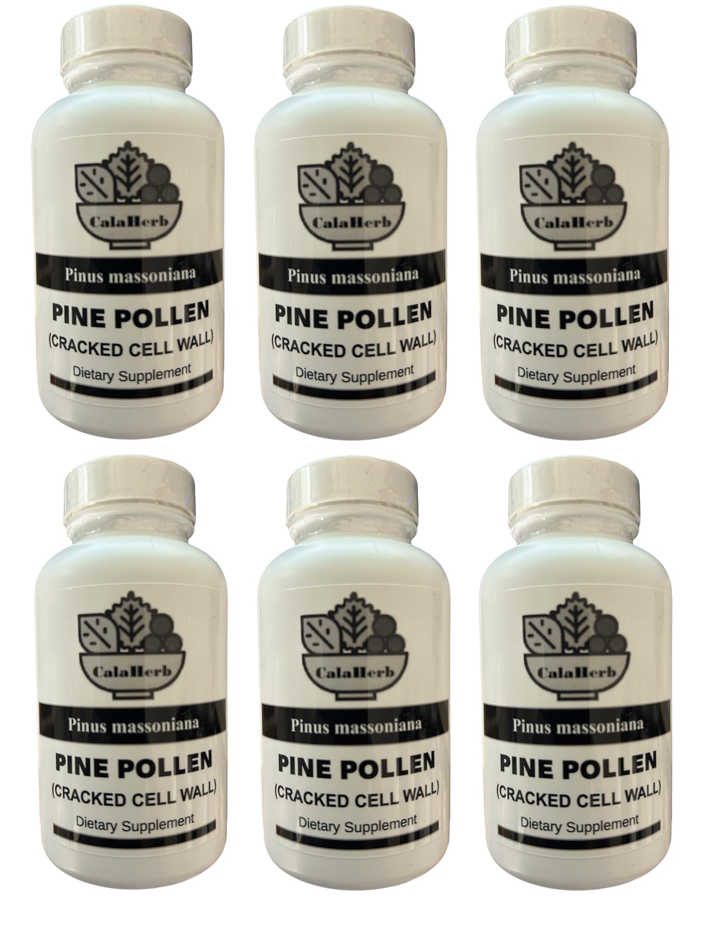 Calaherb Pine Pollen 500 mg Capsules, 100 Count
