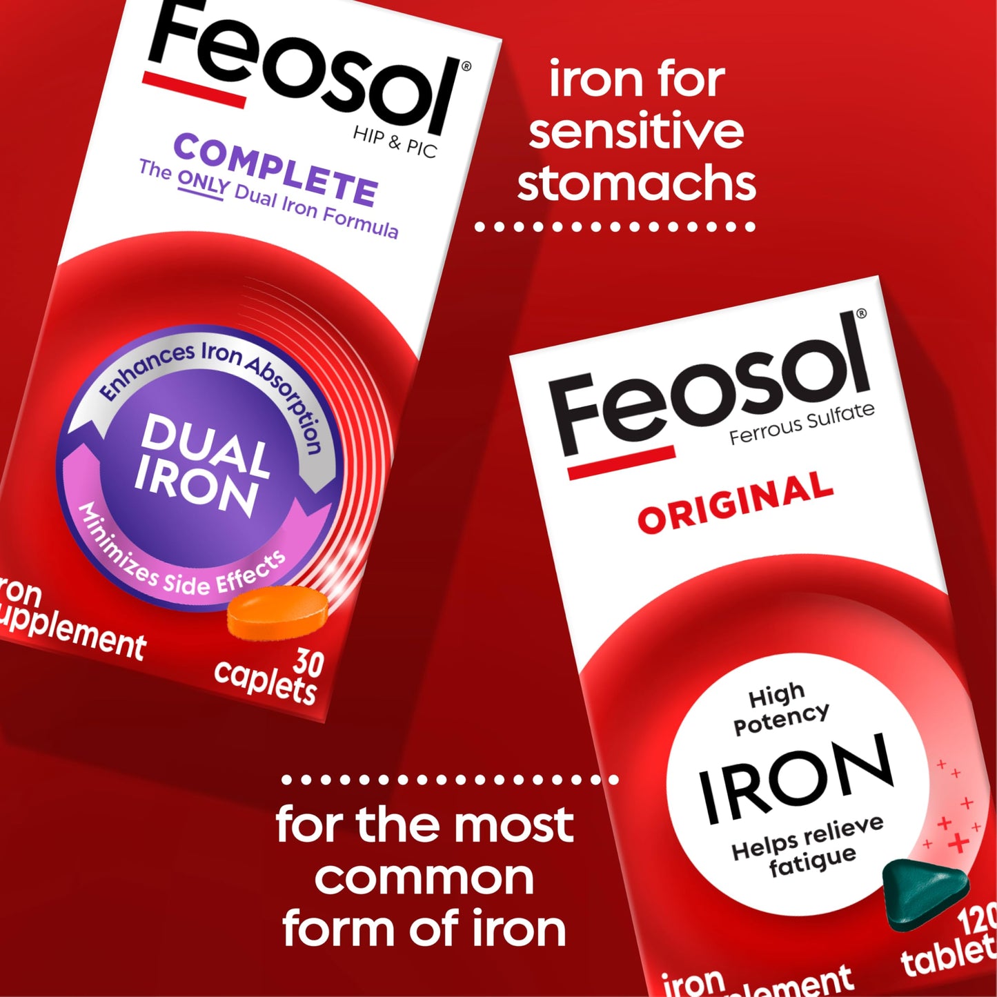 Feosol Original Iron Supplement Tablets 65mg 240 Count