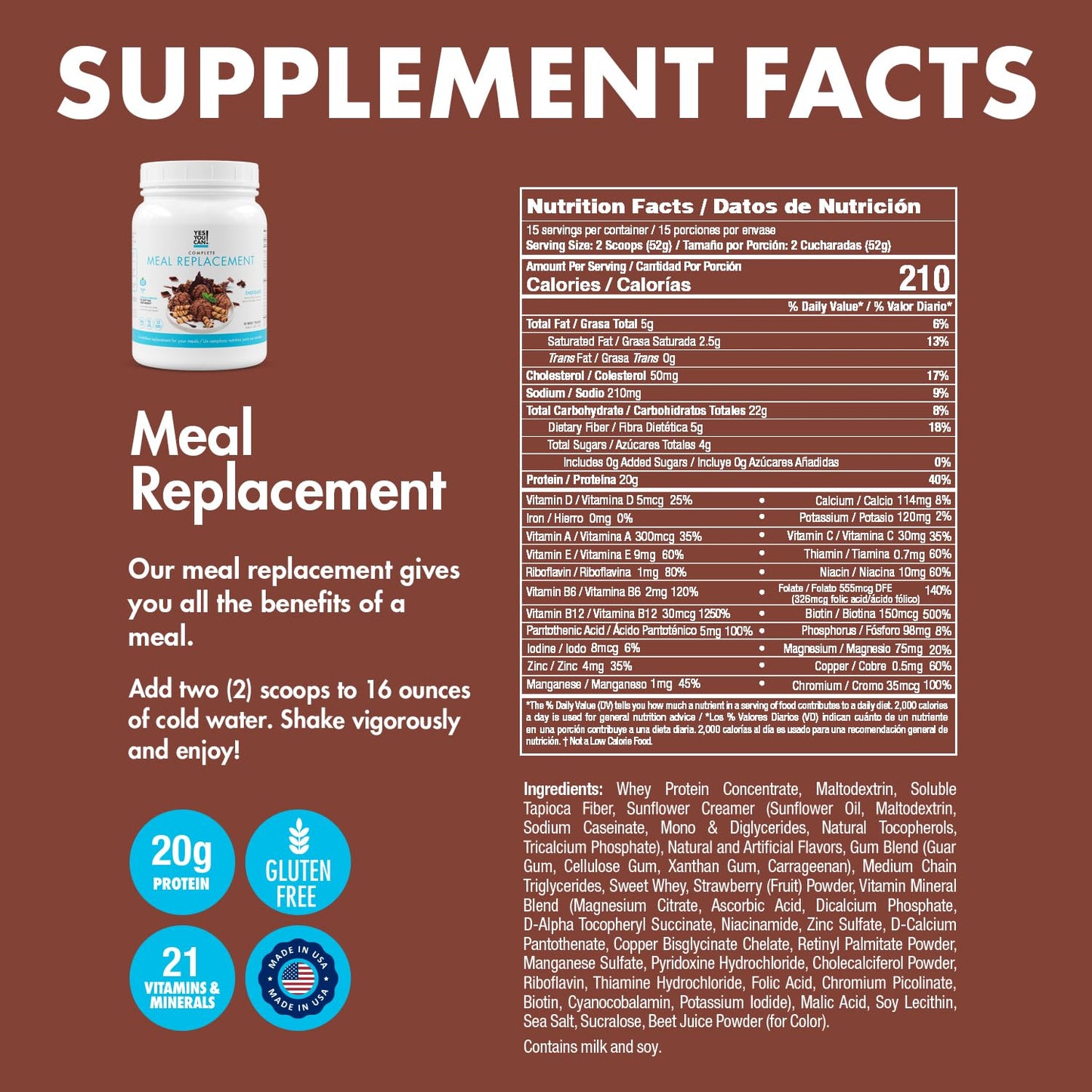 Yes You Can! Transformation Kit, Complete Meal Replacement and Supplement Kit Powder 0.71 oz