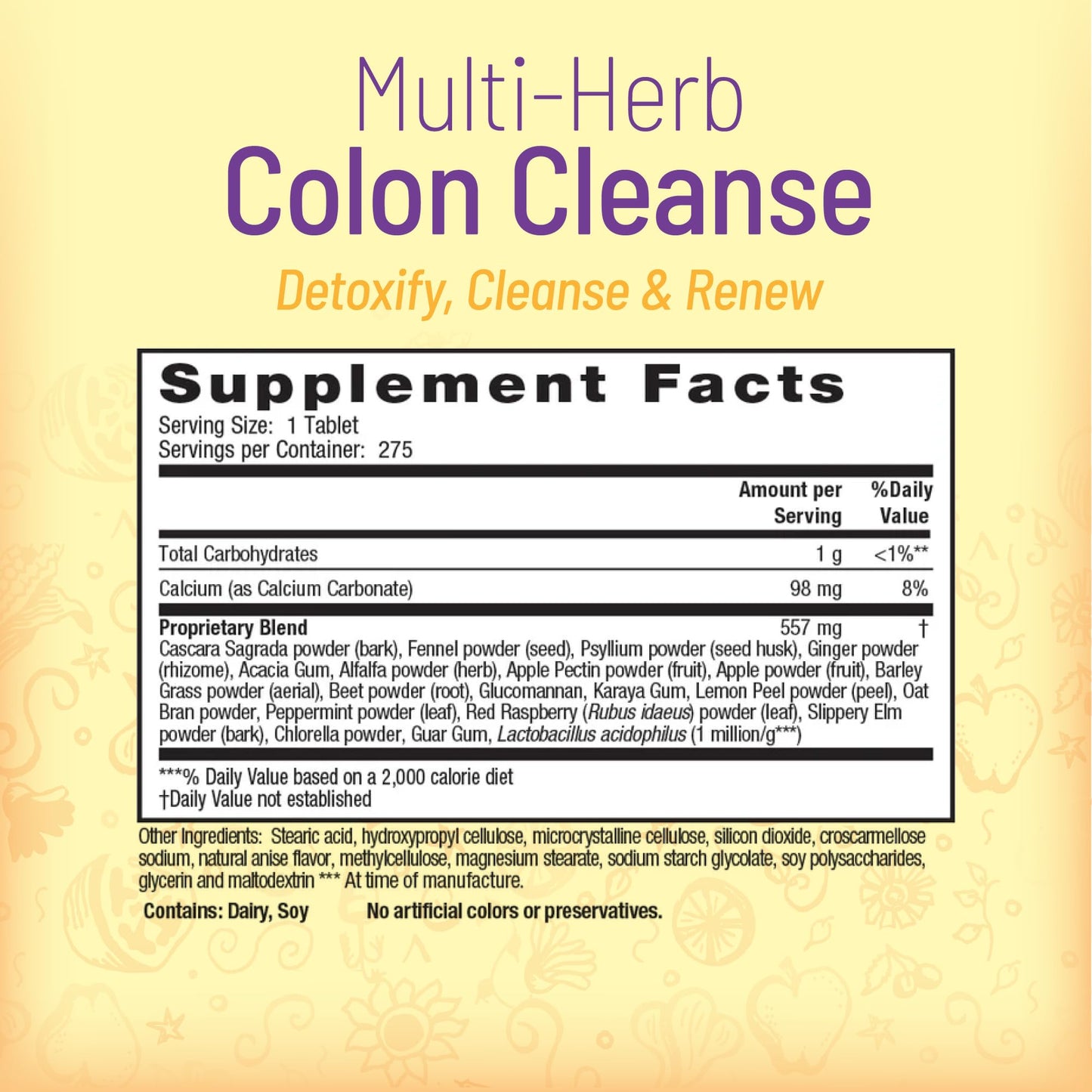 Nature's Secret Multi-Herb Colon Cleanse Digestive Health Gut Cleanse 275 Tablets