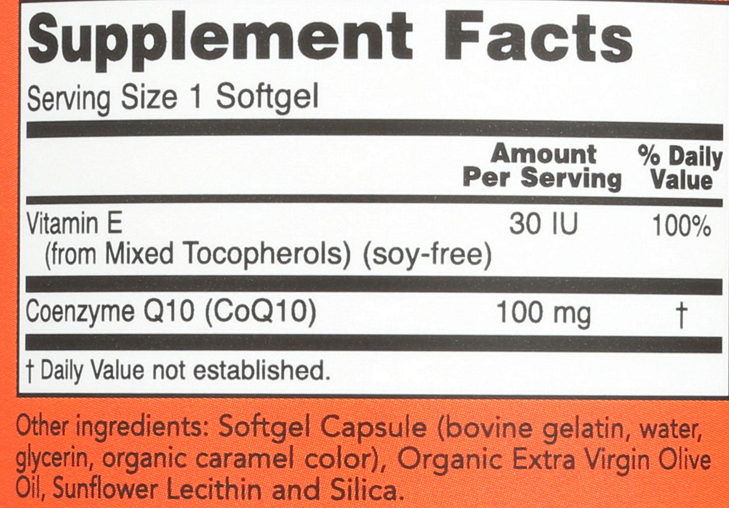 NOW Foods CoQ10 100mg Softgels 150 Count