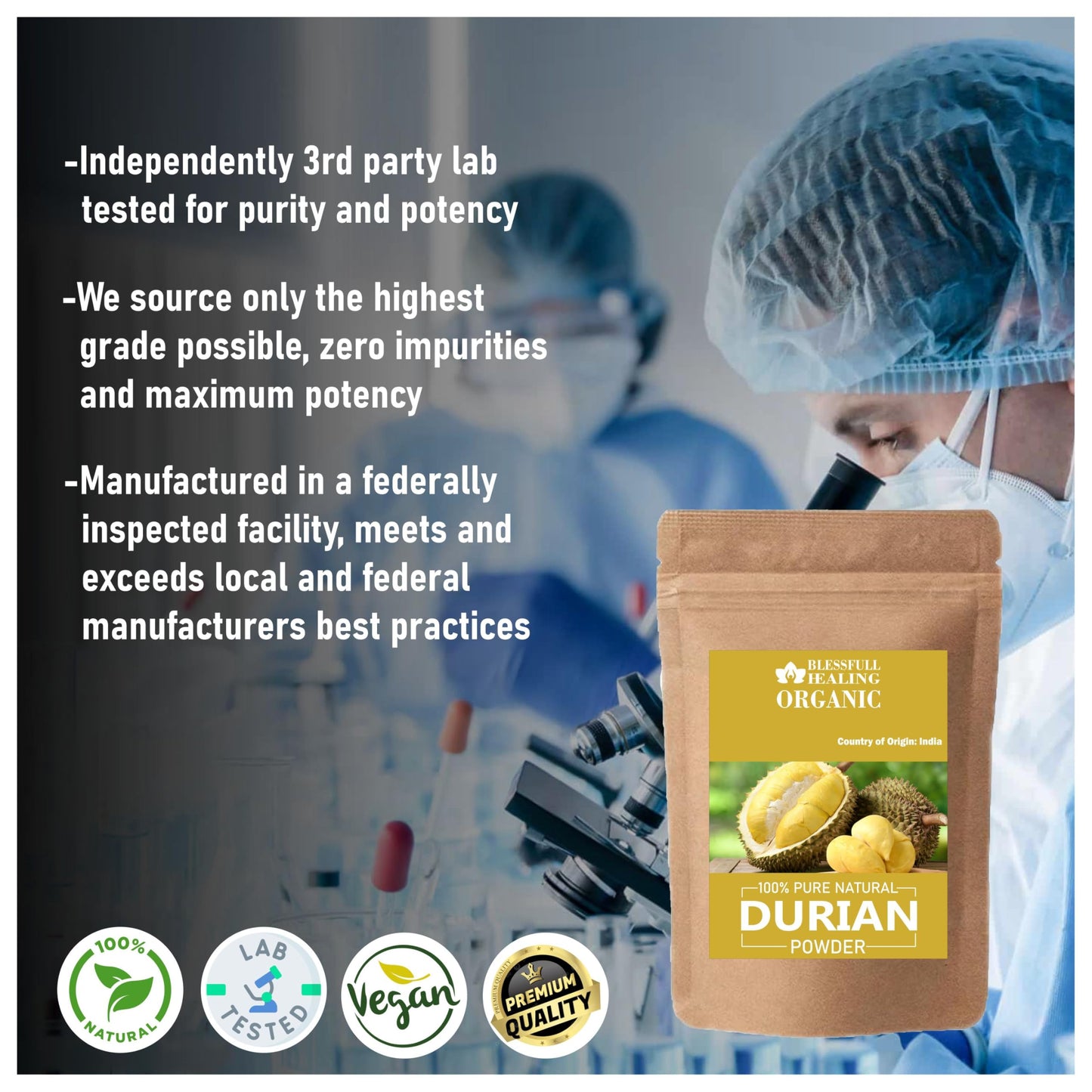 Blessfull Healing Organic Durian Powder 100 Gram
