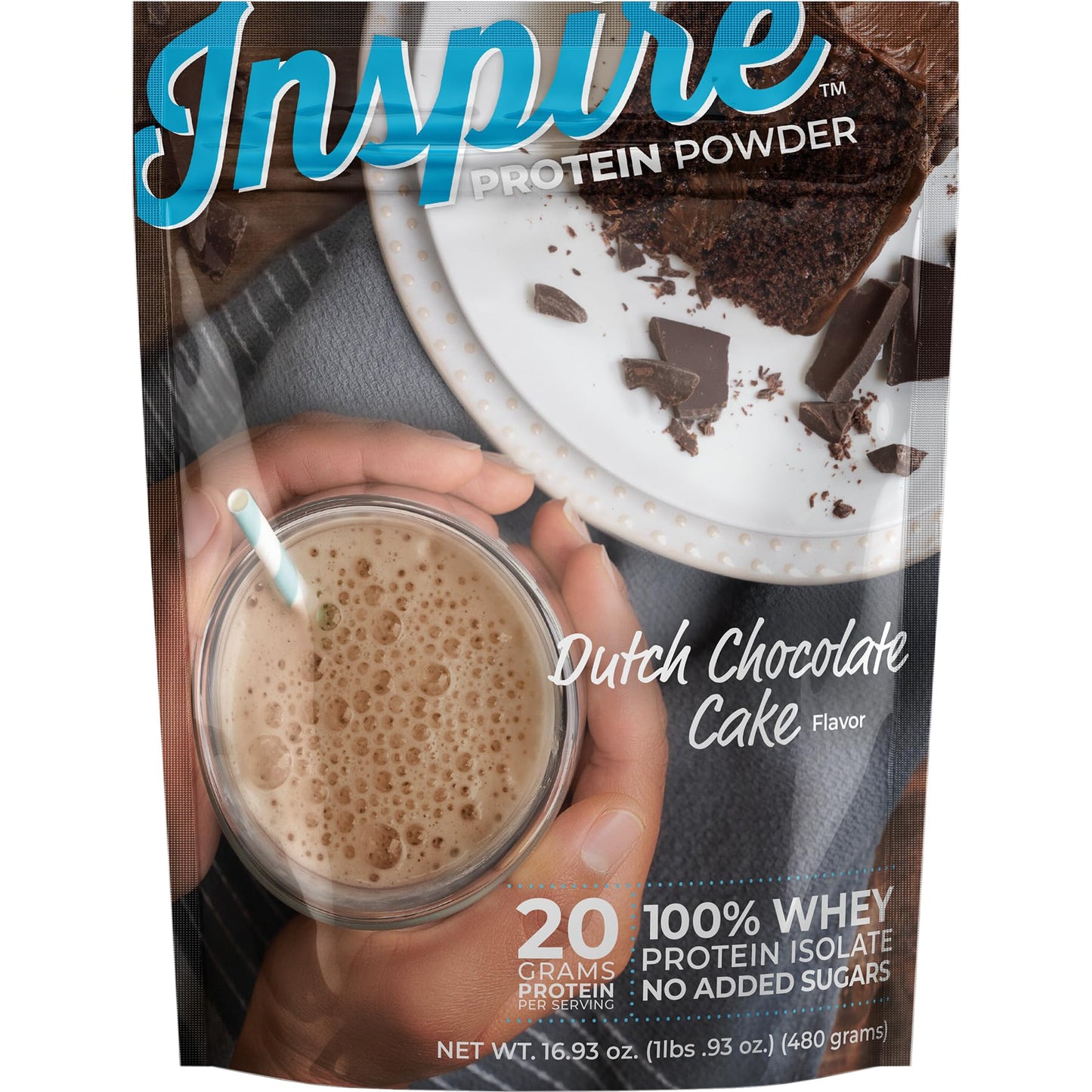 Bariatric Eating Inspire 20g Whey Protein Isolate Powder - Dutch Chocolate Cake, 20 Servings