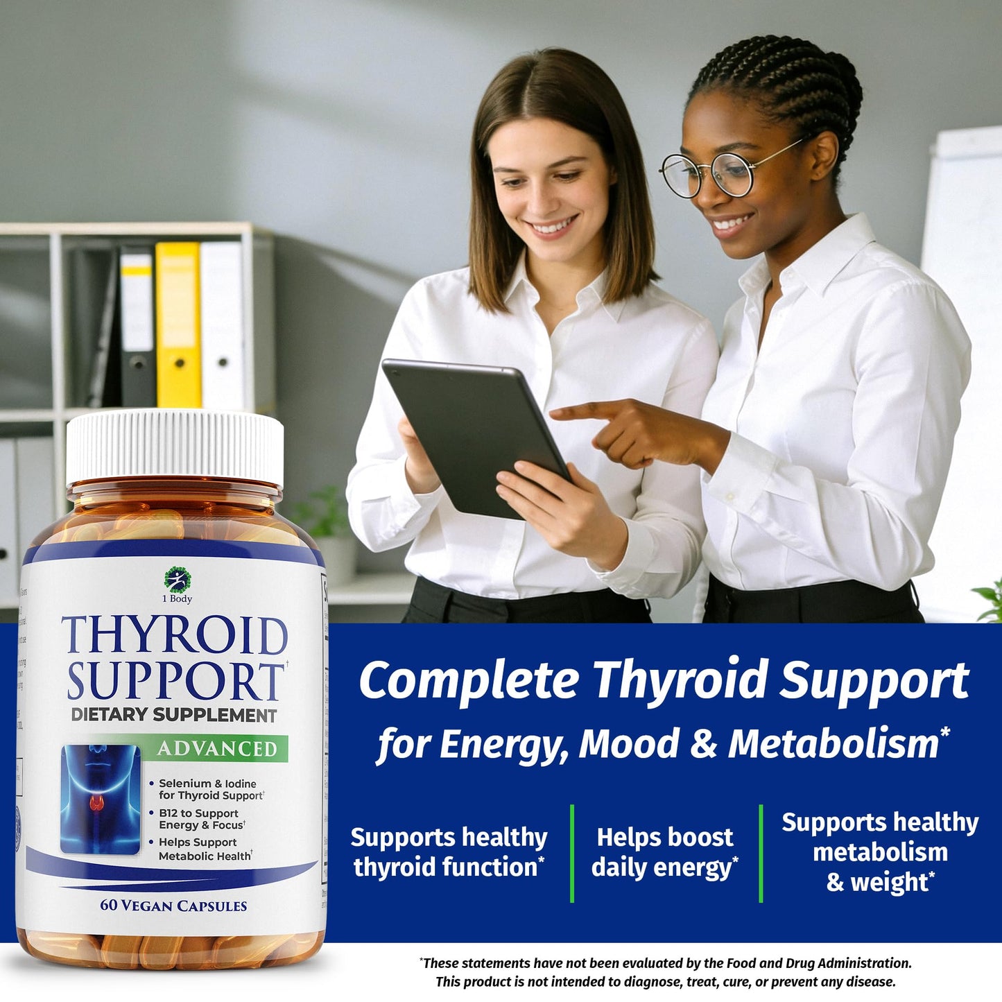 1 Body Thyroid Support Capsule 60 Count