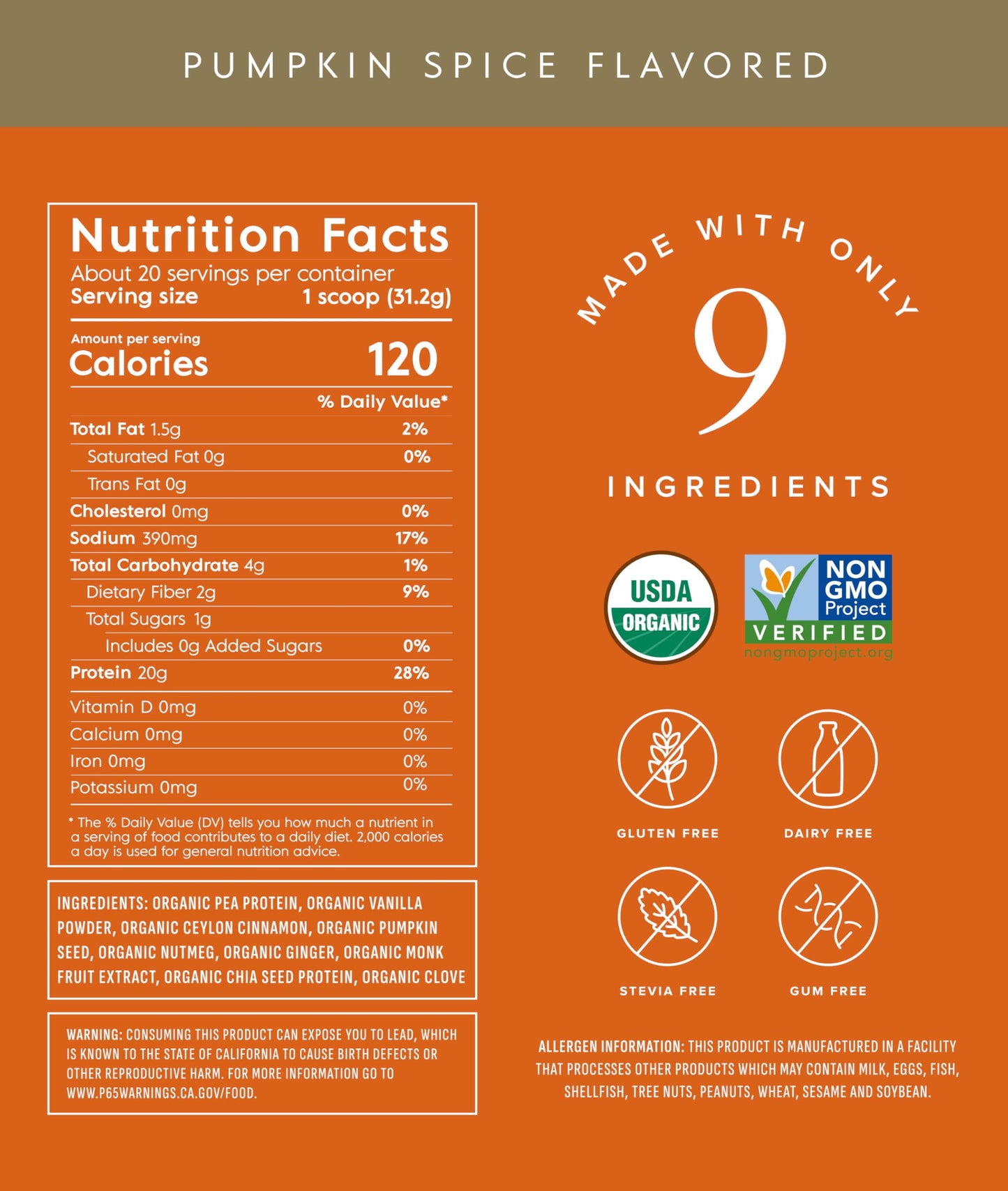 Truvani Vegan Pea Protein Powder, 20 Servings