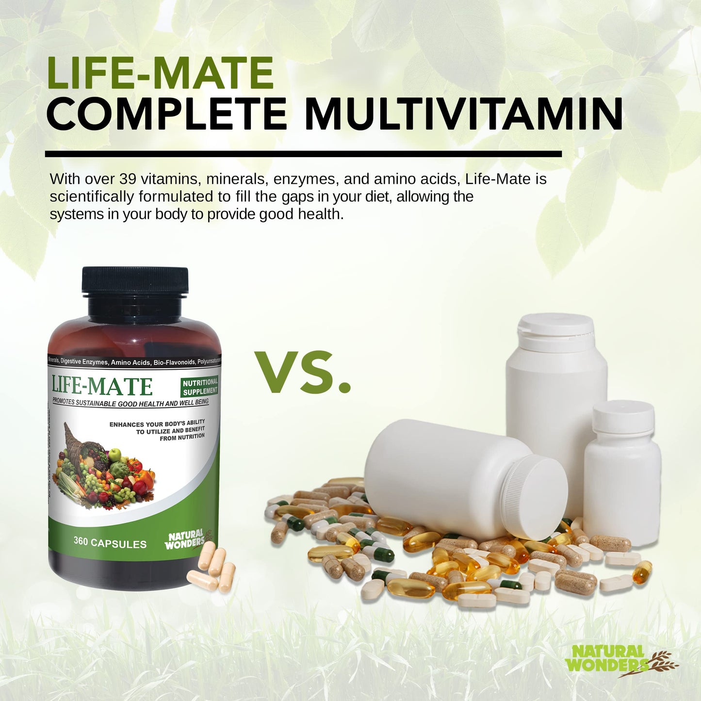 Natural Wonders Life Mate Multivitamin Supplement Capsules 360