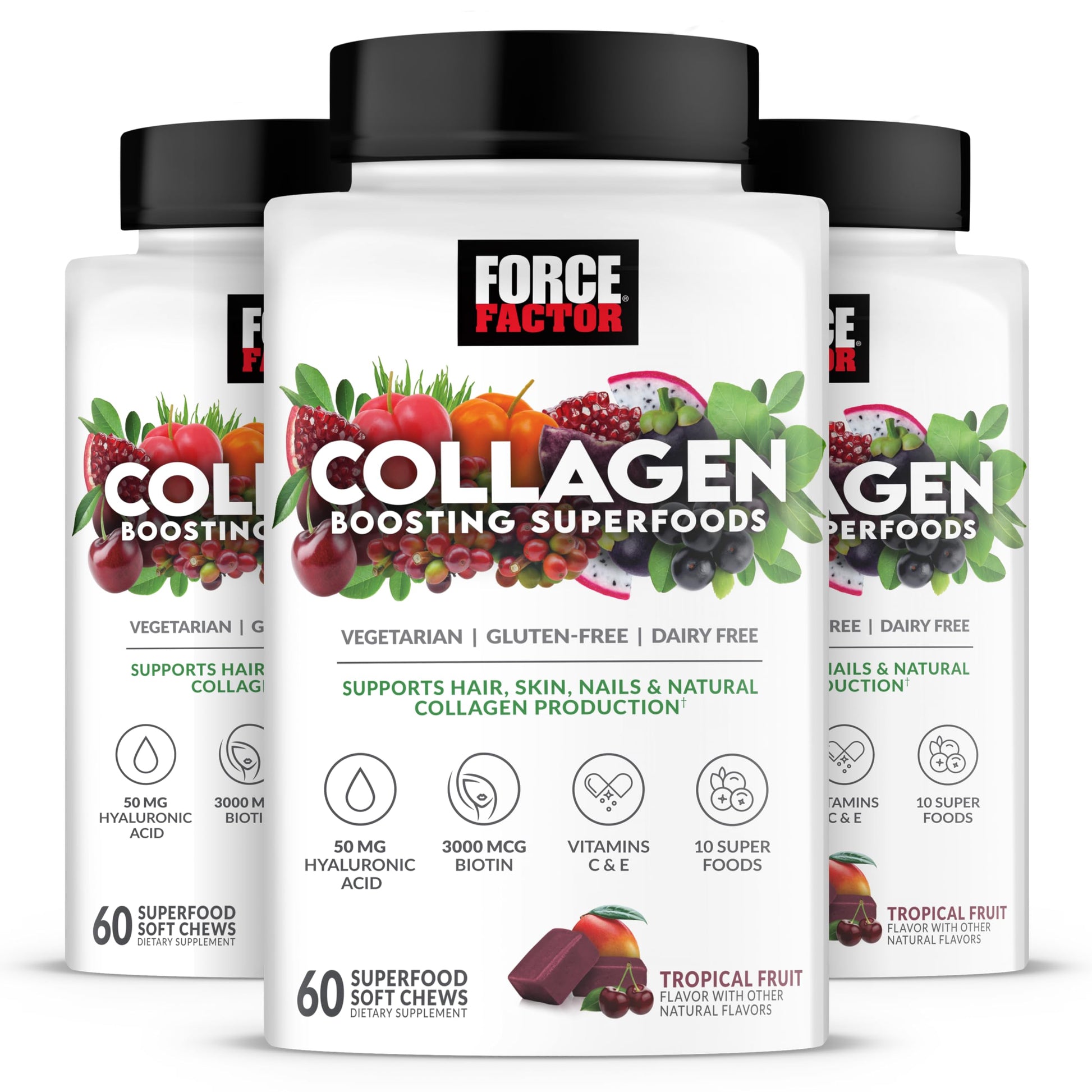 Force Factor Collagen Boosting Superfoods Soft Chews, 60 Count