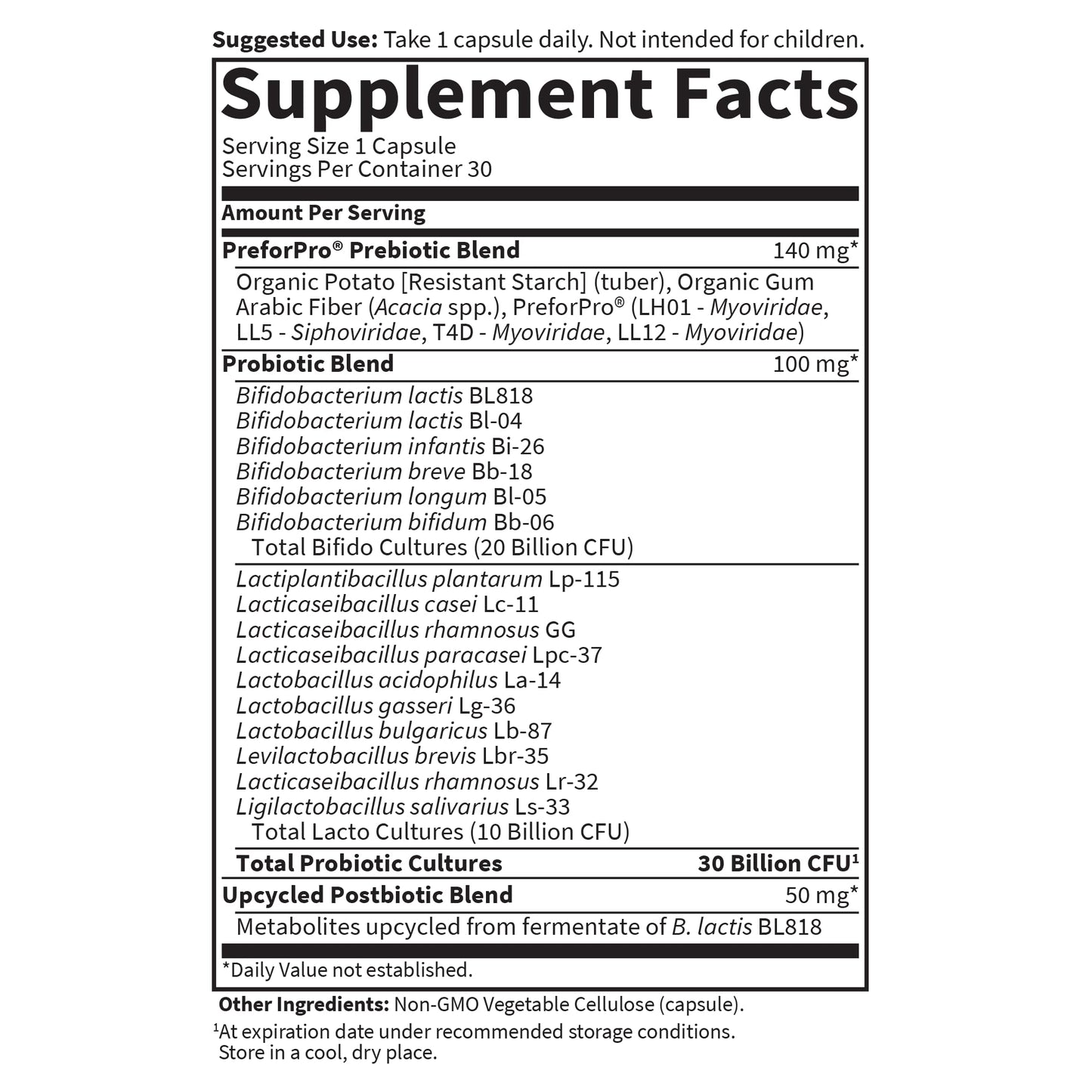 Garden of Life Dr Formulated Once Daily 3-in-1 Complete Probiotics, Prebiotics & Postbiotics Capsules, 30 Count