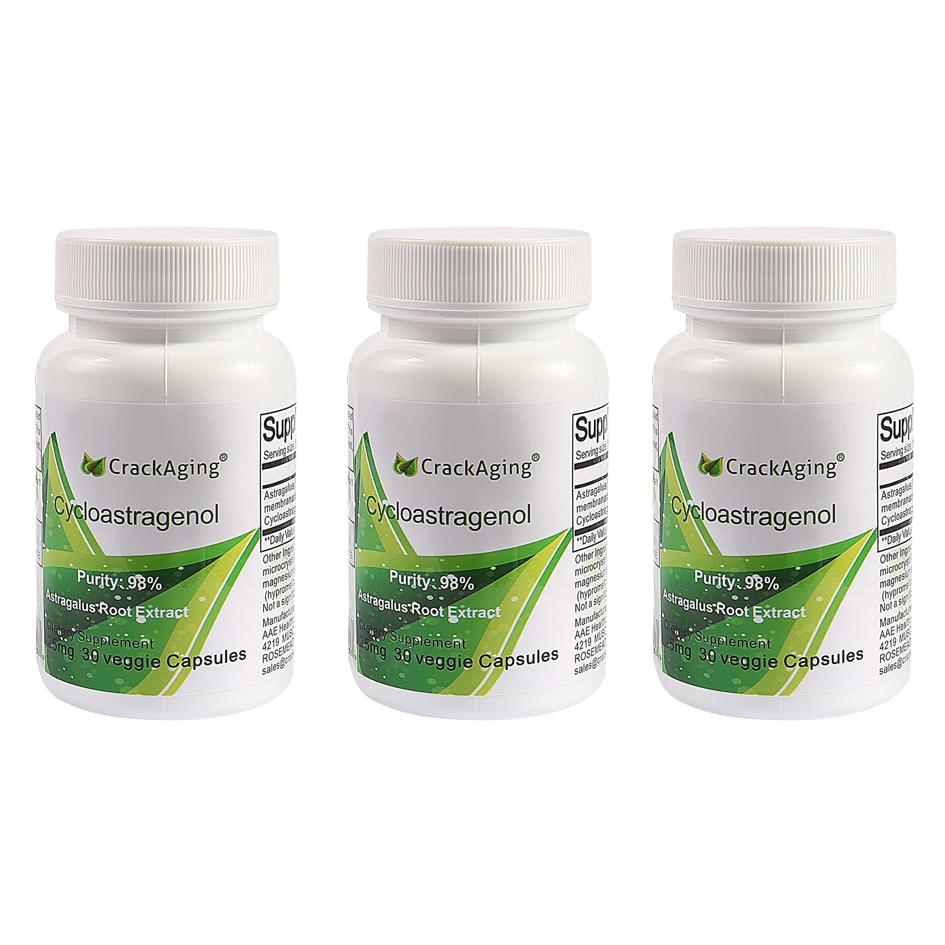 Crackaging Super-Absorption Cycloastragenol 98% Capsules for Telomere & Immune Support, 90 Veggie Caps
