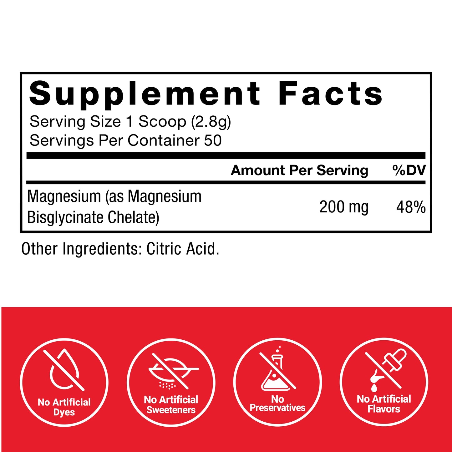 Force Factor Magnesium Glycinate 200mg Powder, 4.94 oz