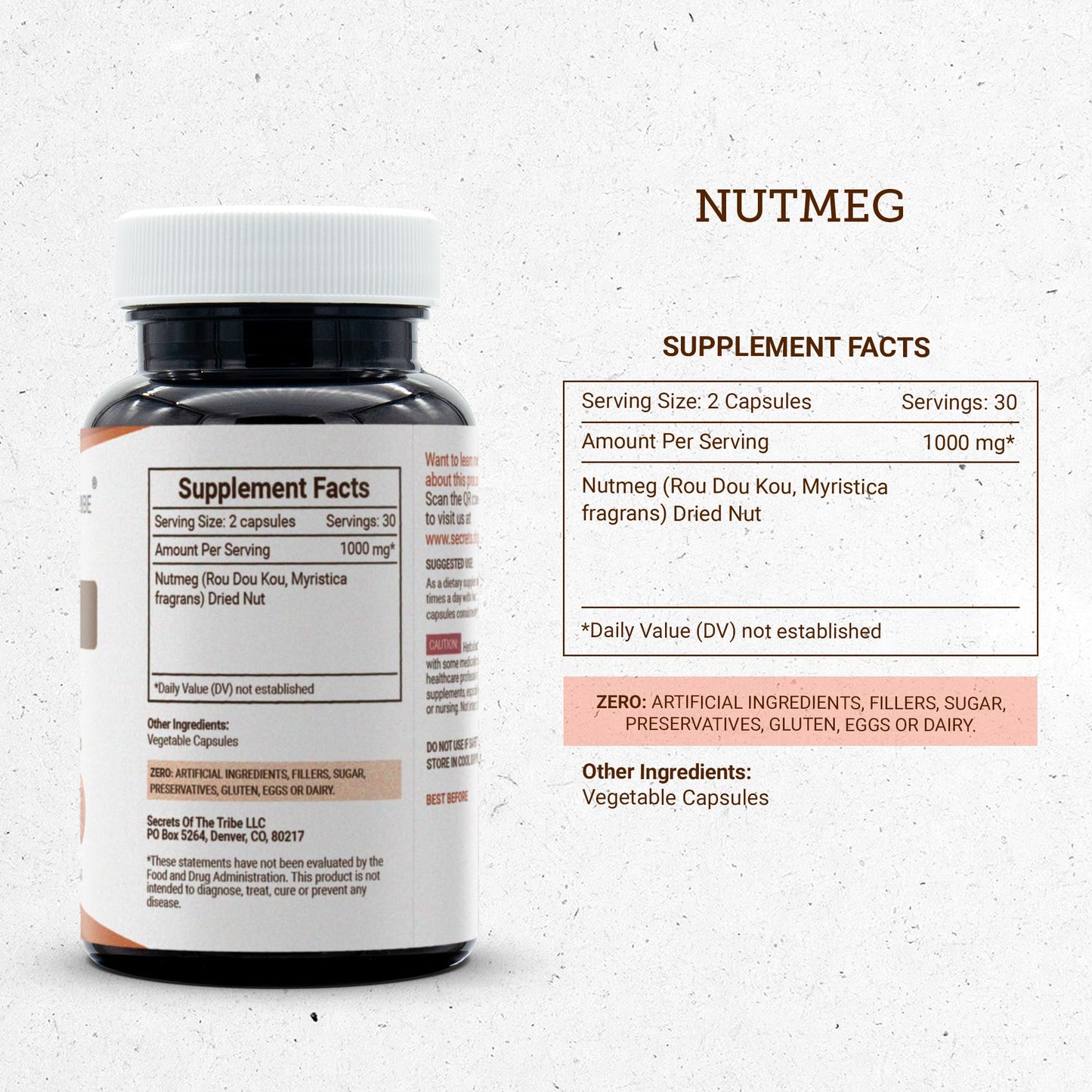 Secrets of the Tribe Nutmeg 60 Capsules