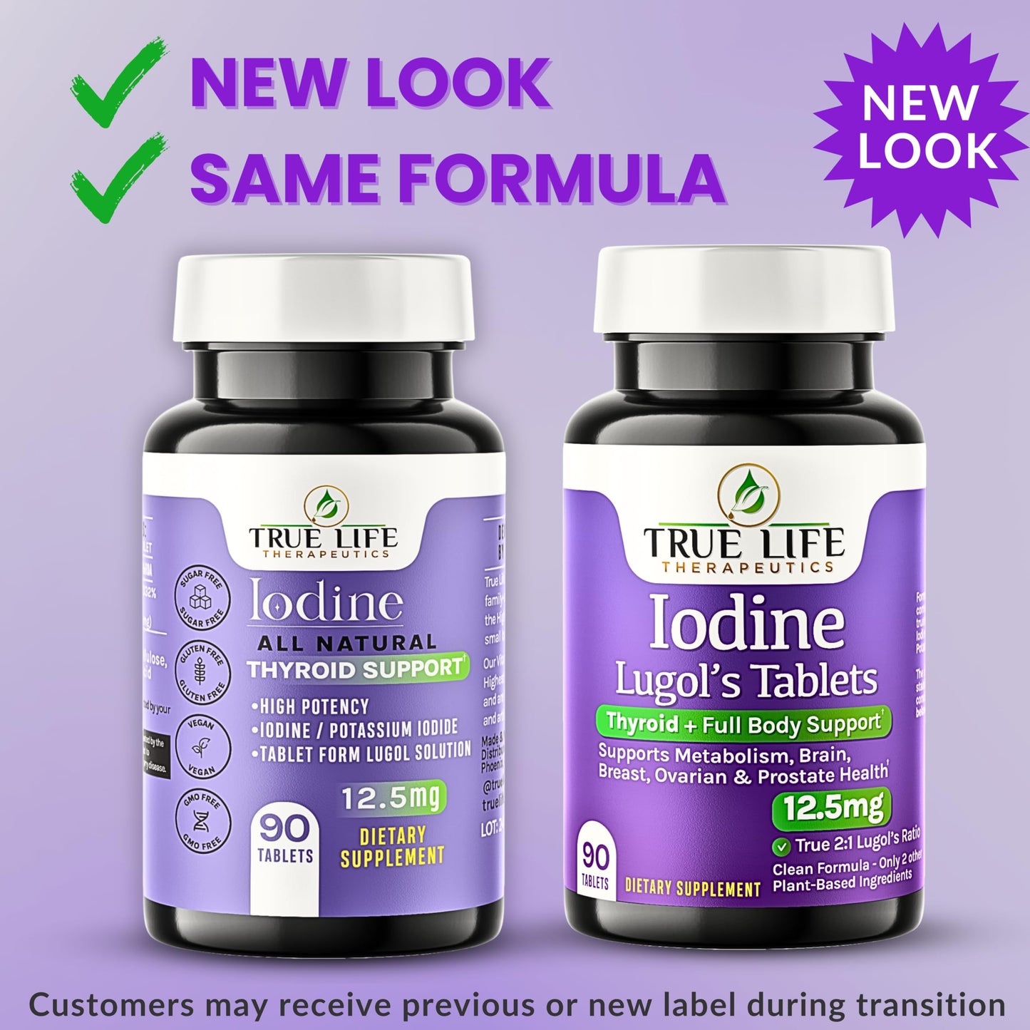 True Life Therapeutics Lugol's Iodine 12.5 mg Tablets, 90 Count