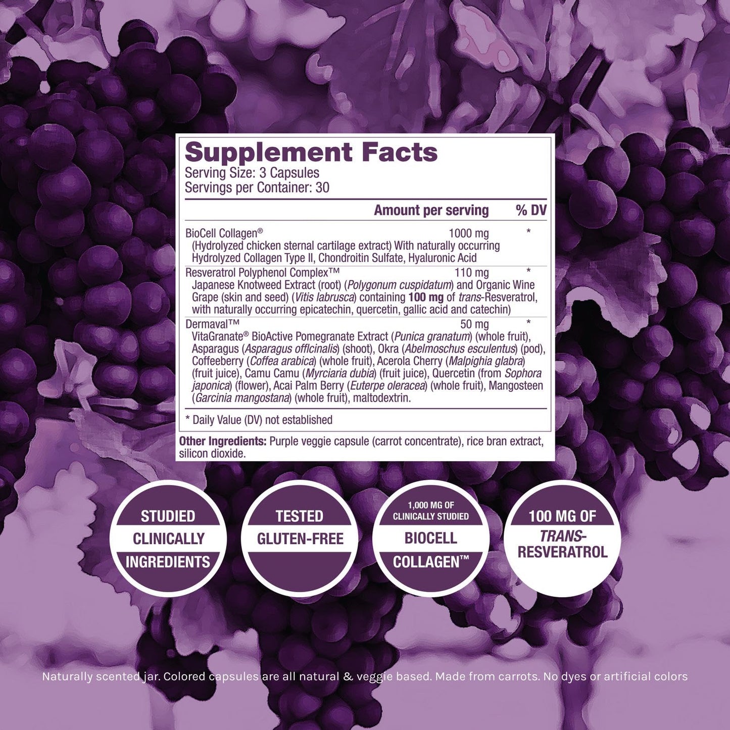 ResVitale Ultra Collagen Enhance Skin Care Supplement with Resveratrol Capsule, 90 Count