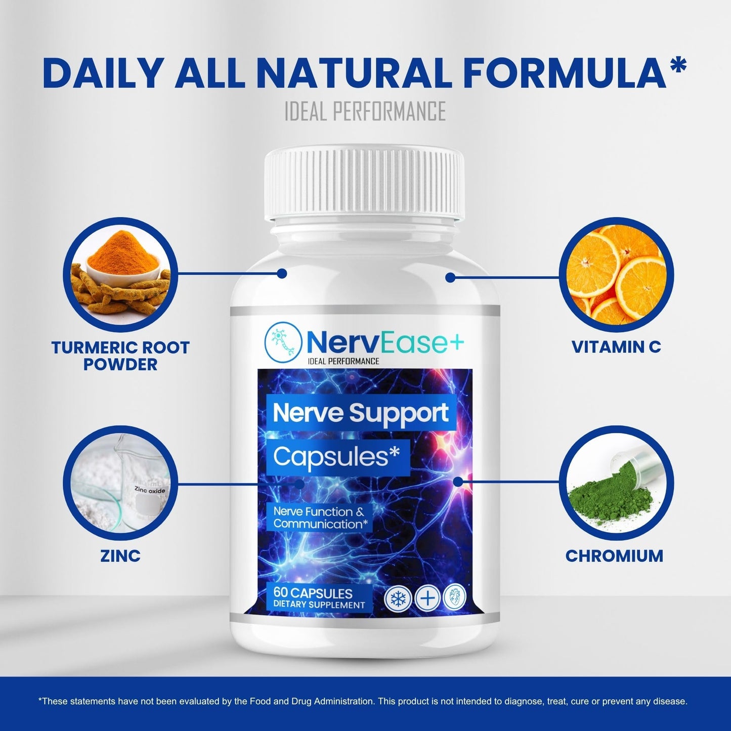 IDEAL PERFORMANCE Nervease Neuropathy Supplements 120 Capsules
