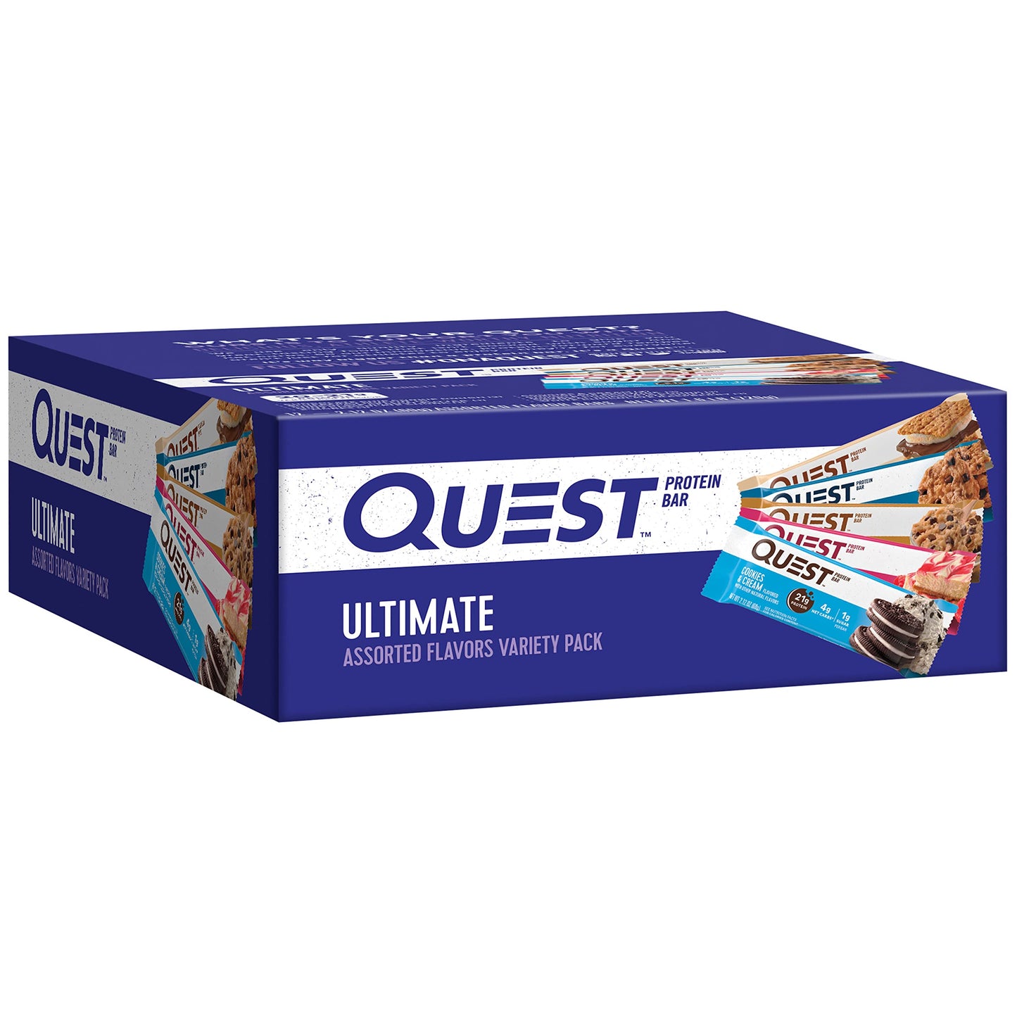 Quest Nutrition Protein Powder & Bars Bundle Salted Caramel Powder 26g Protein 1g Sugar, 12 Bar Variety Pack 20-21g Protein