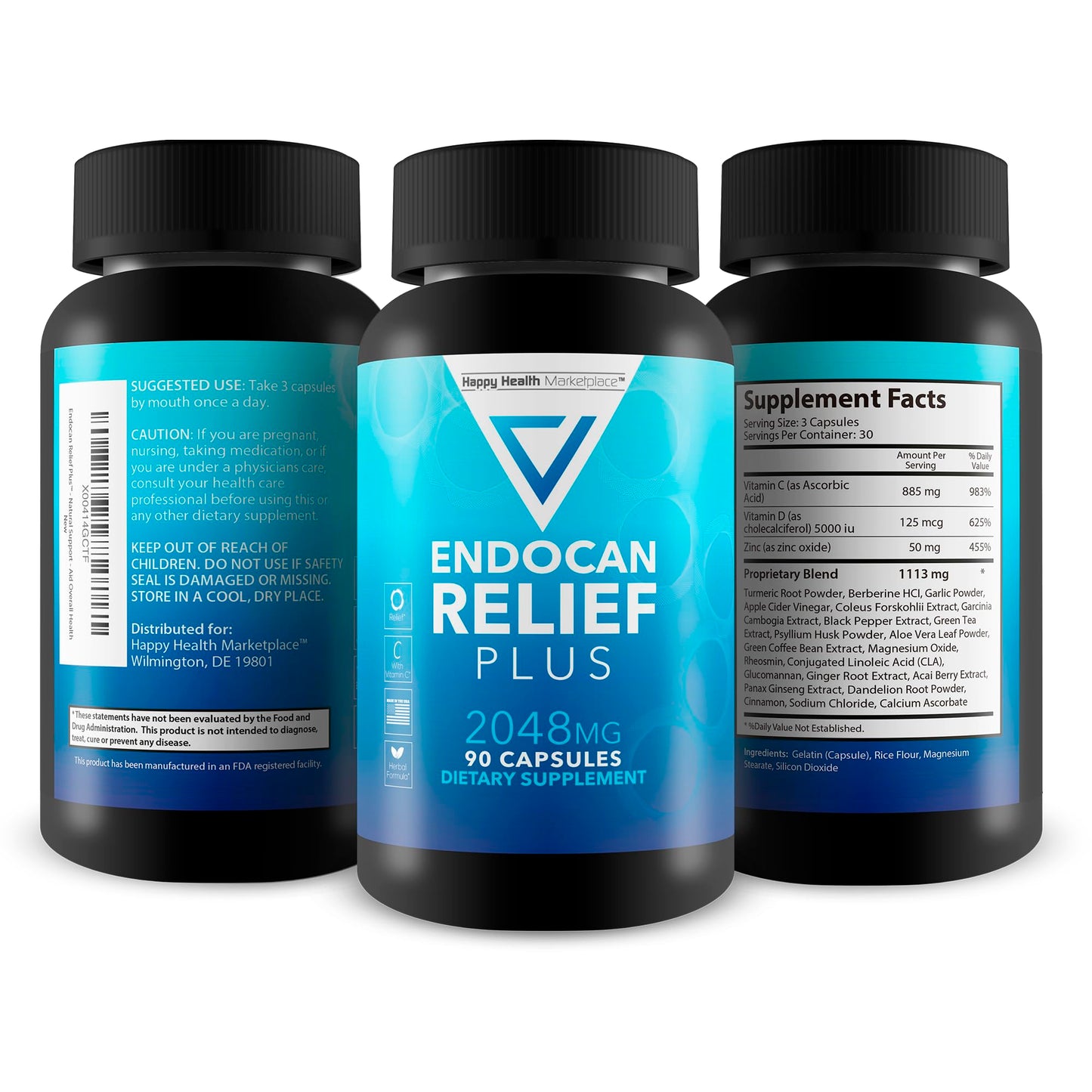 Happy Health Marketplace Endocan Relief Plus Capsules, 90