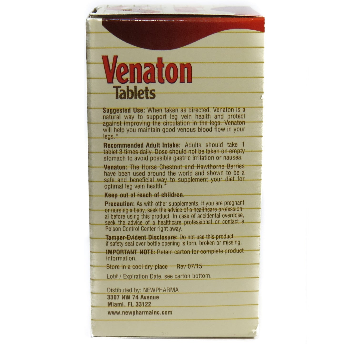 Venaton Dietary Supplement for Leg Health Tablets 60 Count