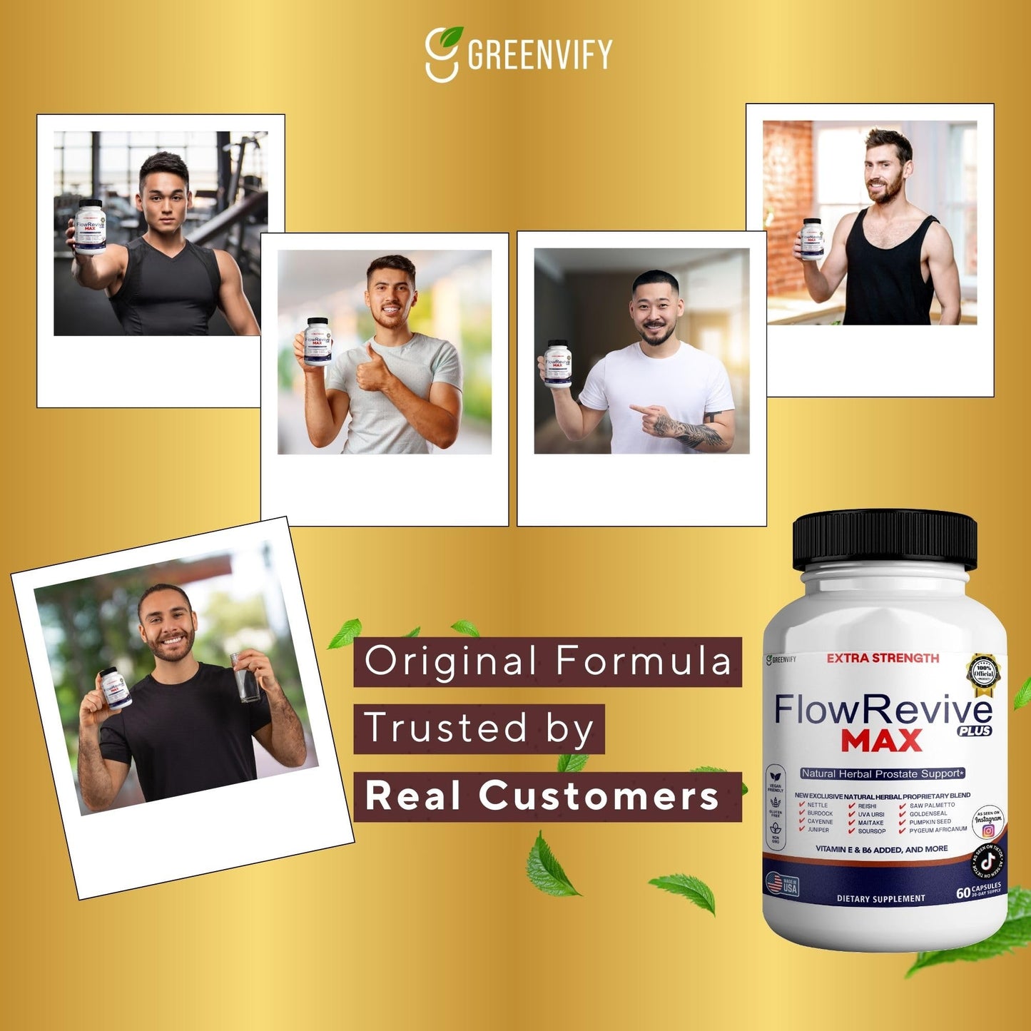 GREENVIFY FlowRevive Max Prostate Support Capsule, 60 Count