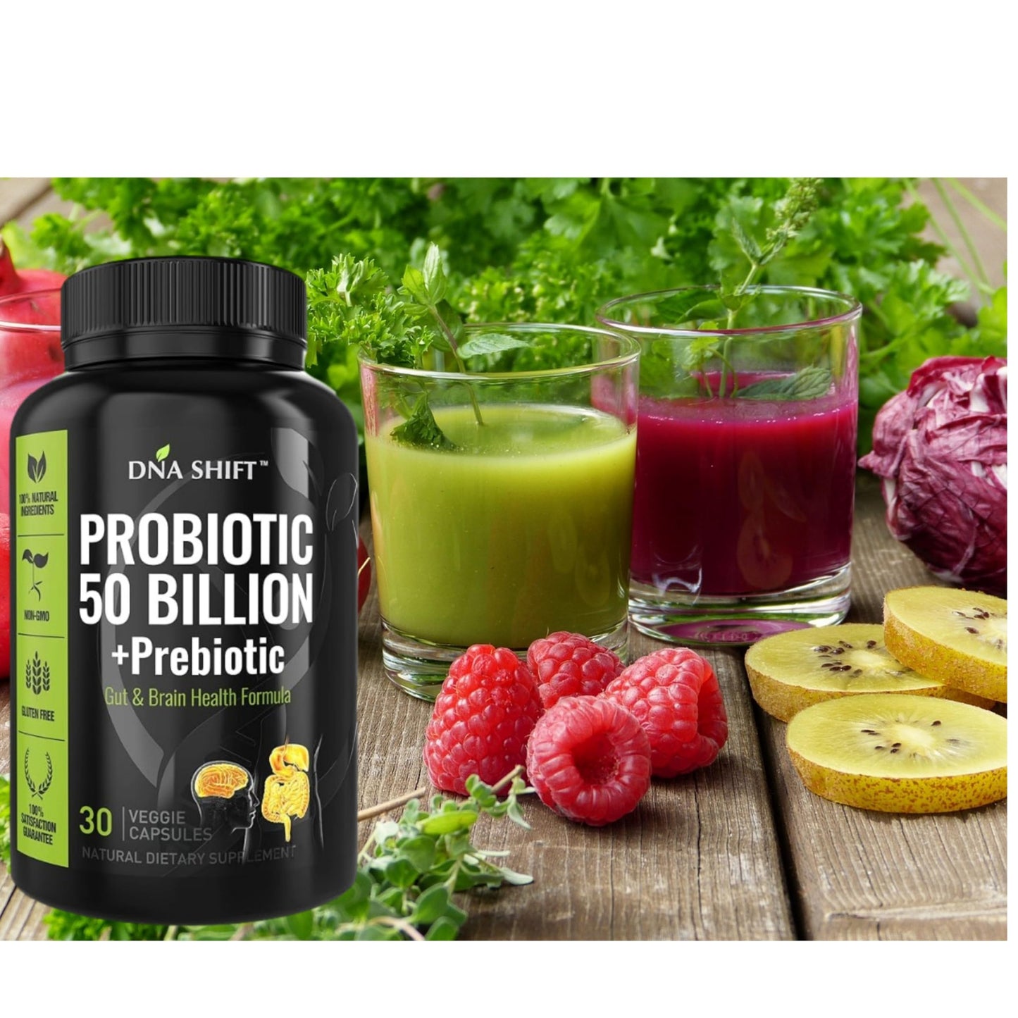 DNA SHIFT Probiotics for Women and Men Capsules, 30 Count