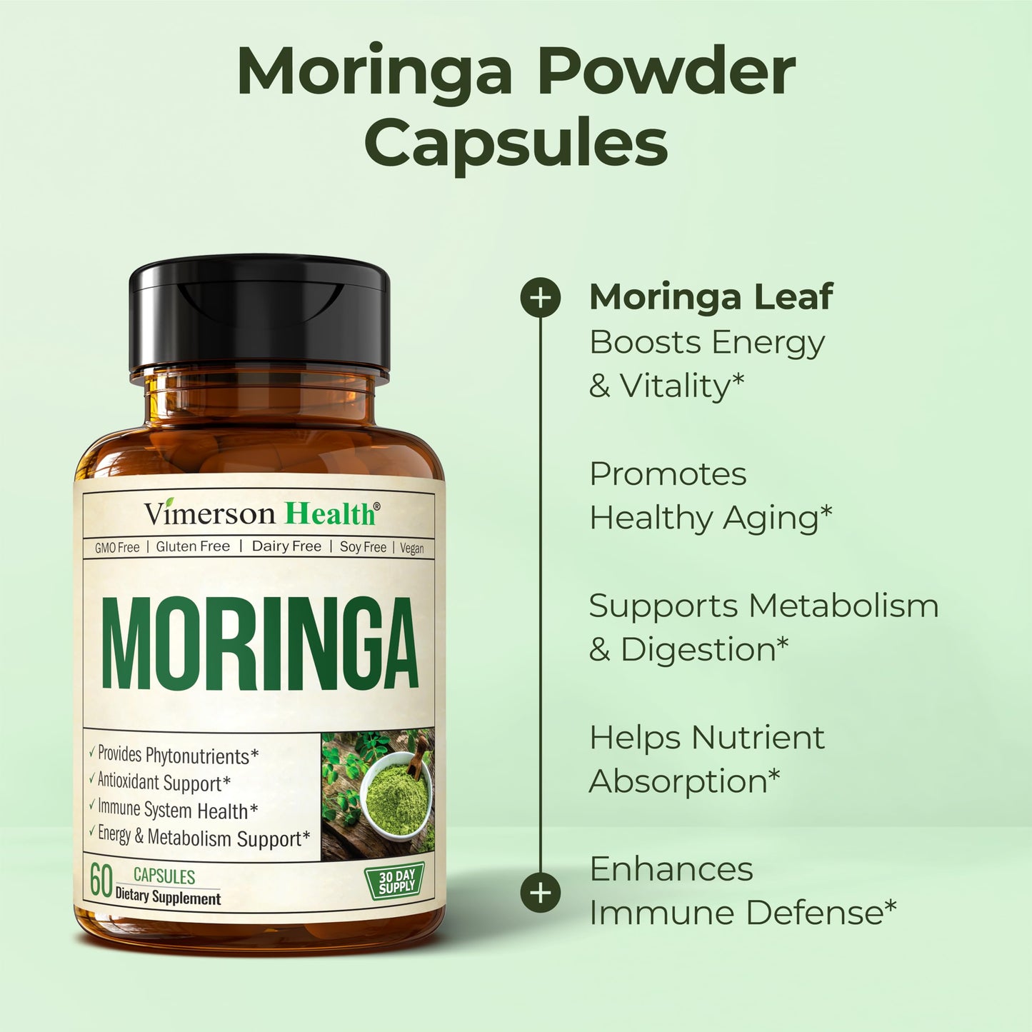 Vimerson Health Moringa Capsules, 60 Capsules