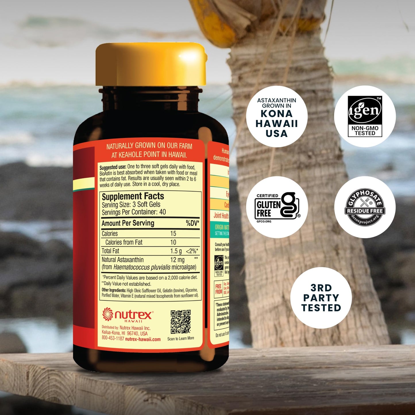 Nutrex Hawaii BioAstin Hawaiian Astaxanthin 4mg Softgels, 120 Count