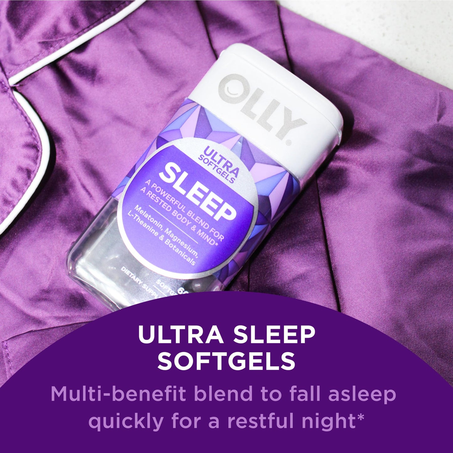 OLLY Ultra Strength Sleep Softgels with Melatonin, Magnesium & Botanicals 85 Softgels