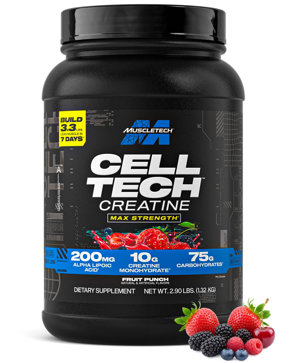MuscleTech Creatine Monohydrate Powder - Cell-Tech Creatine Powder, 2.9LB